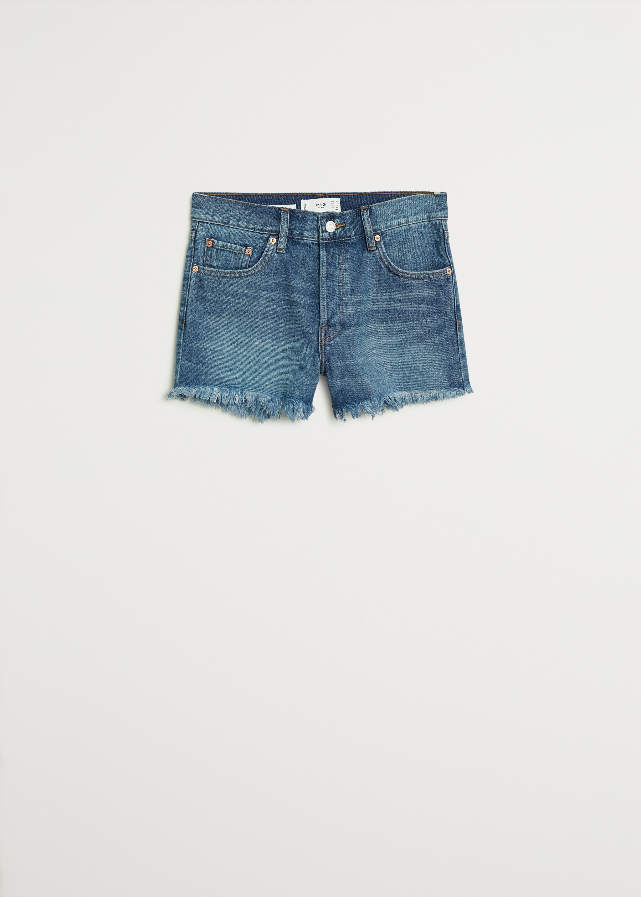 Short denim bajo deshilachado - Artículo sin modelo