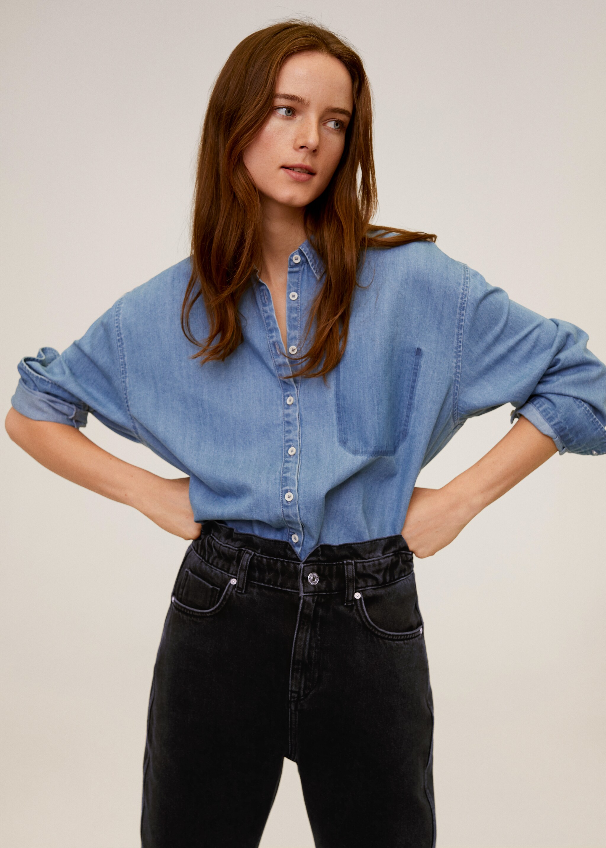 Slouchy jeans met elastische tailleband - Detail van het artikel 1