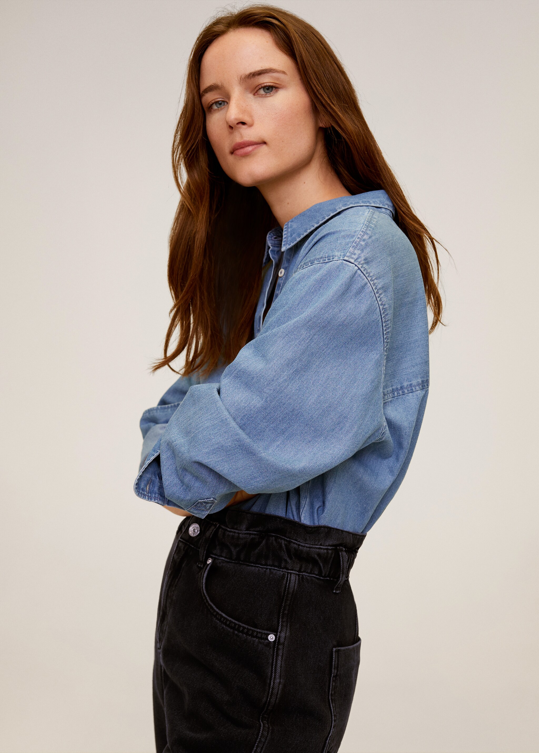 Slouchy jeans met elastische tailleband - Detail van het artikel 4