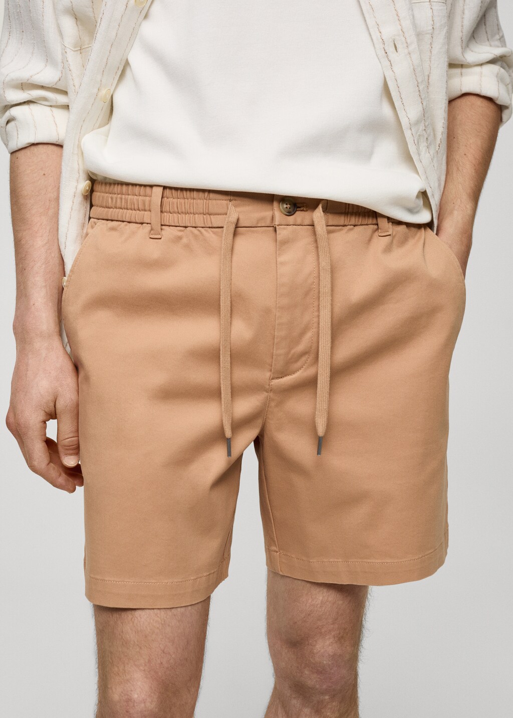 Cotton shorts with drawstring - Men | MANGO OUTLET USA
