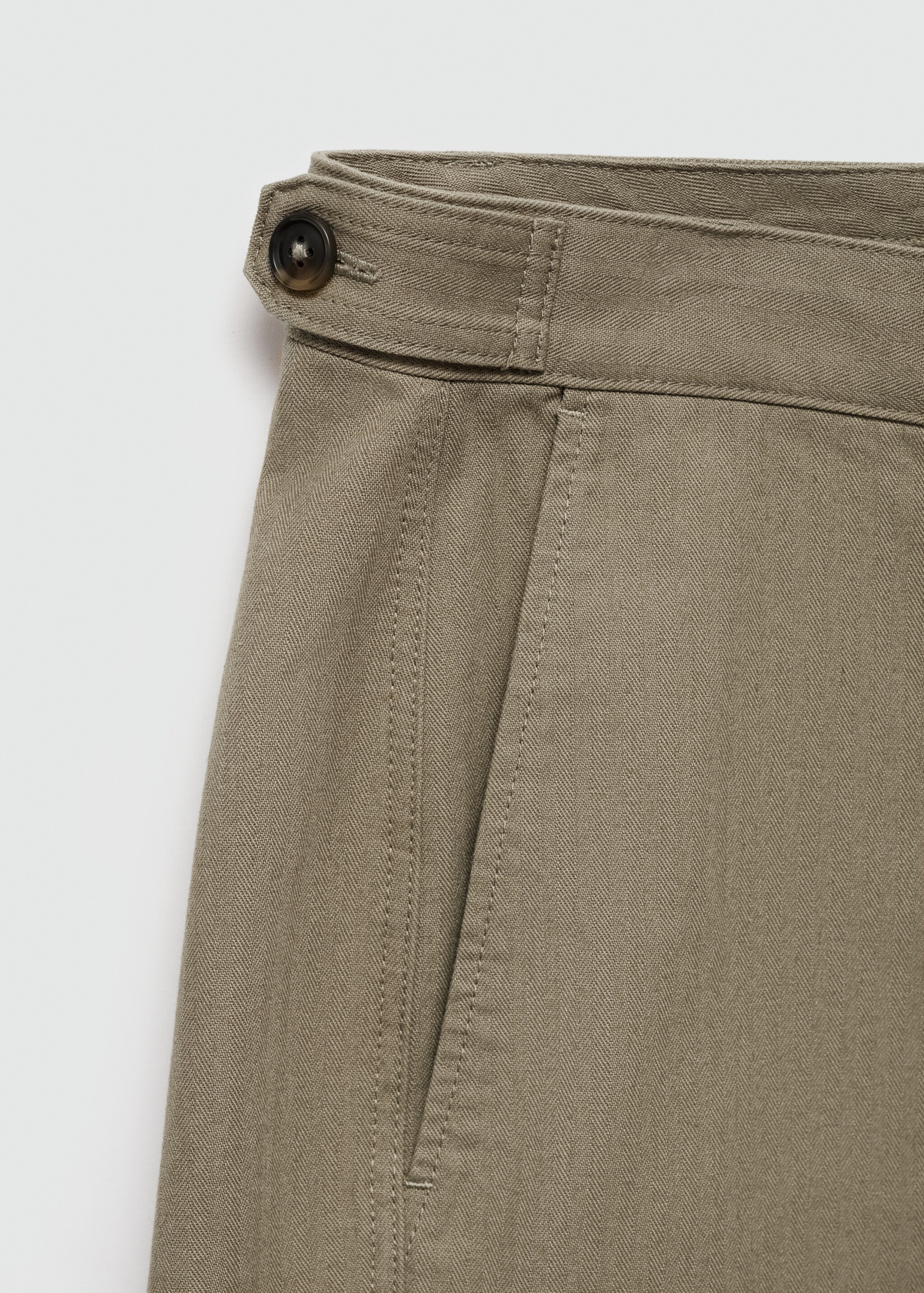 100% herringbone cotton bermuda shorts - Details of the article 0