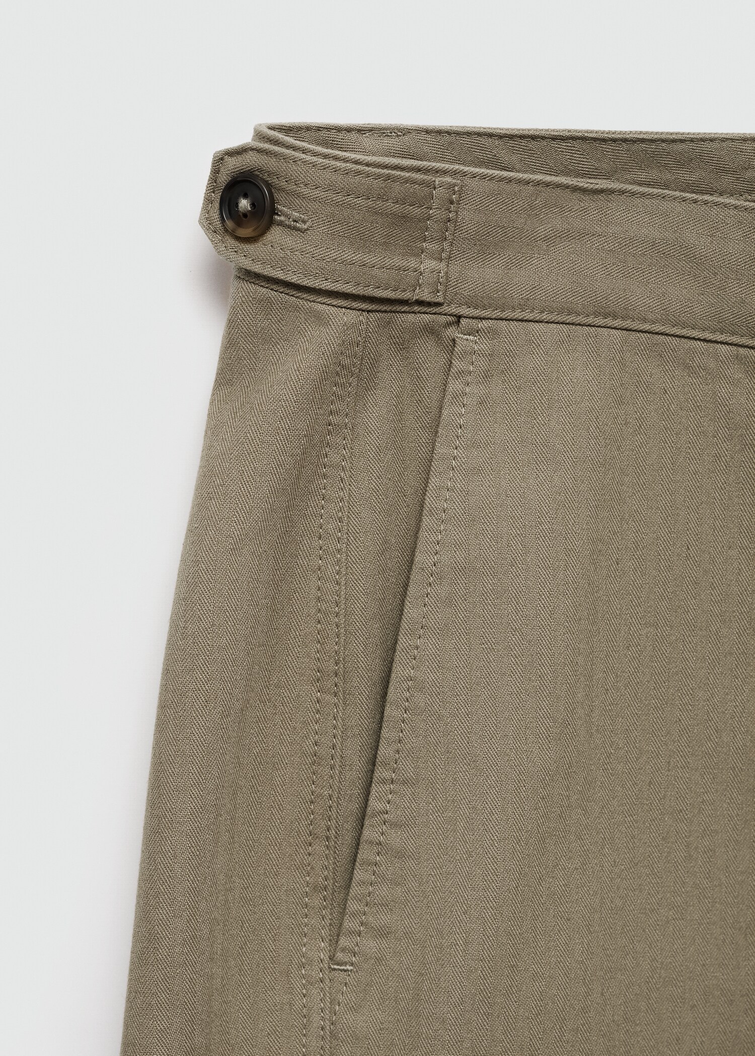 100% herringbone cotton bermuda shorts - Details of the article 0