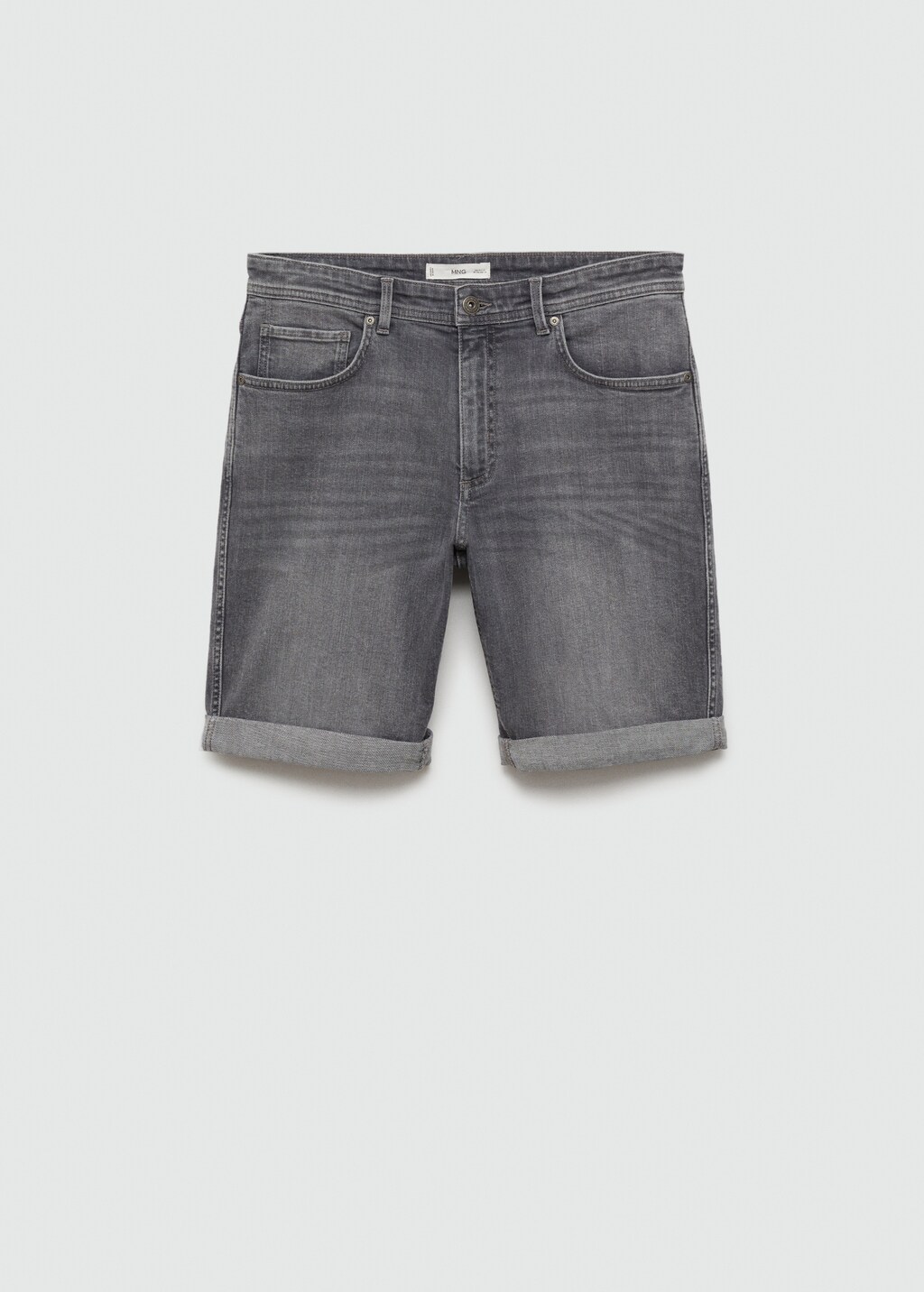 【WOOHWA】BURMUDA DENIM PT GREY WOOHWA】BURMUDA DENIM PT GREY Jacquard denim Bermuda shorts