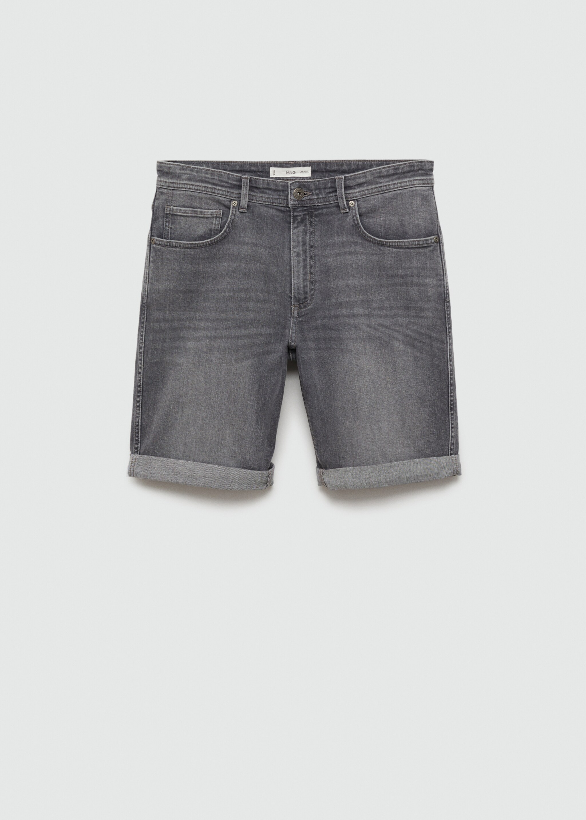 Slim-fit denim bermuda shorts - Article without model