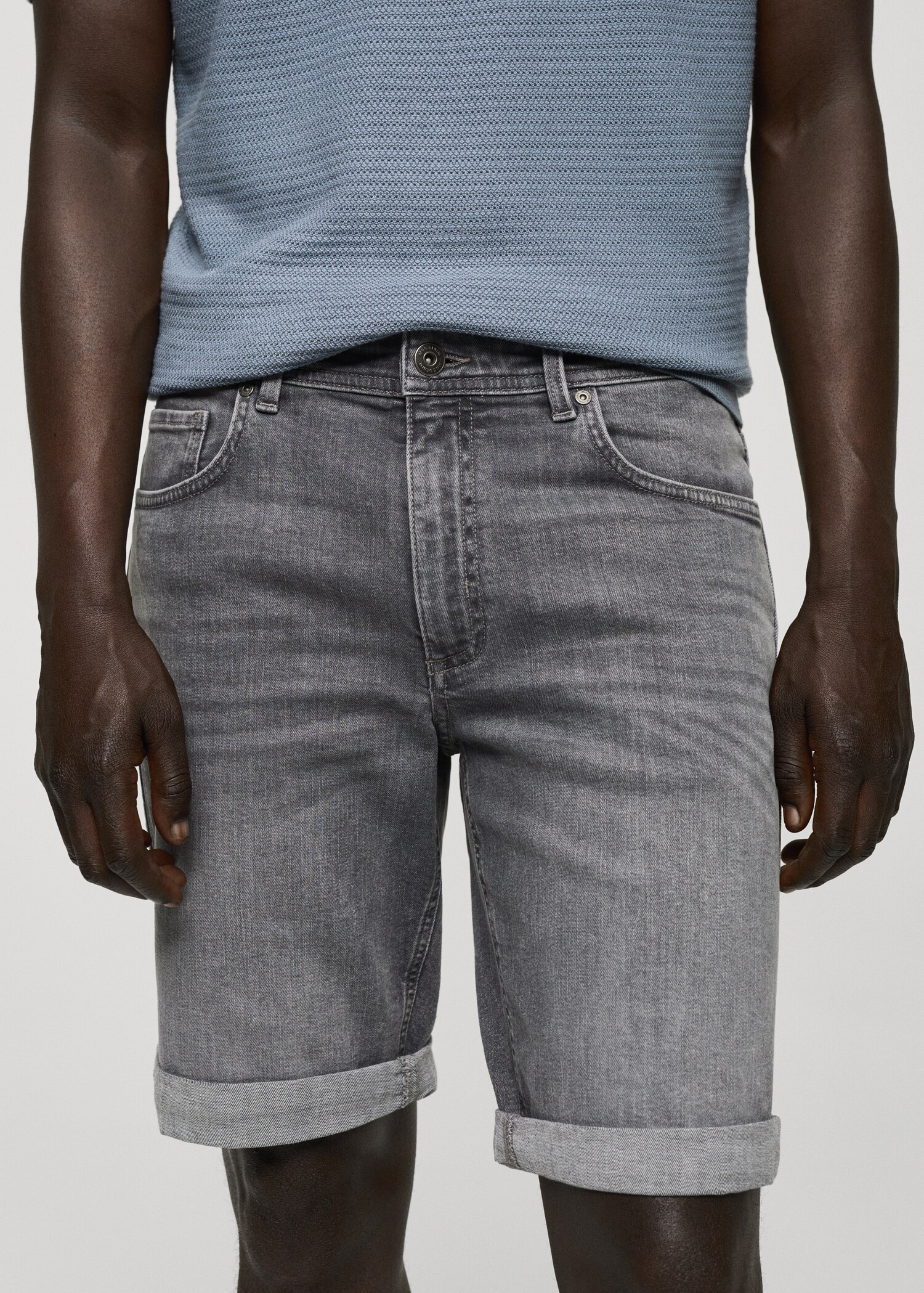 Slim Fit-Jeans-Bermudashorts - Detail des Artikels 1