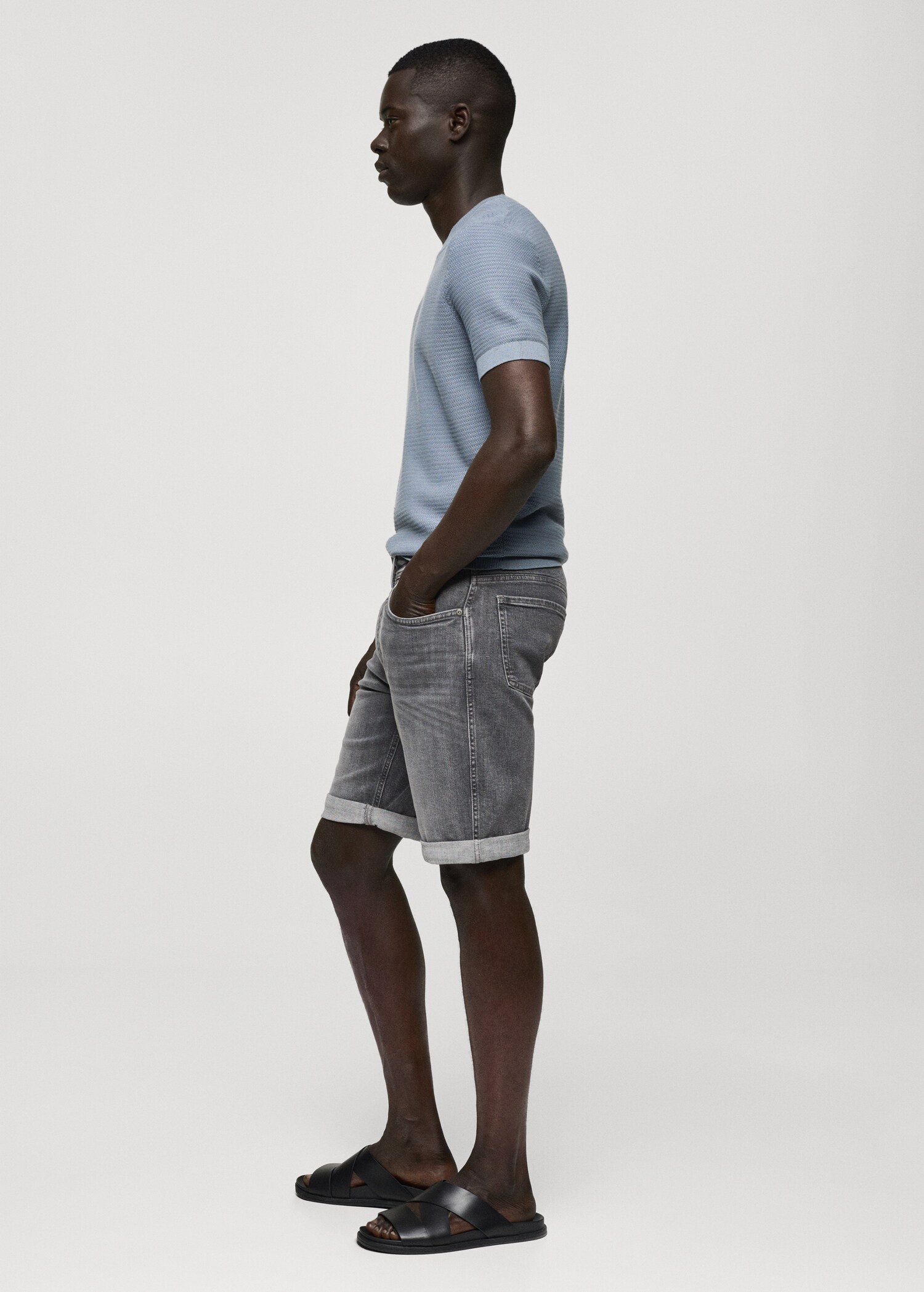 Slim Fit-Jeans-Bermudashorts - Detail des Artikels 2