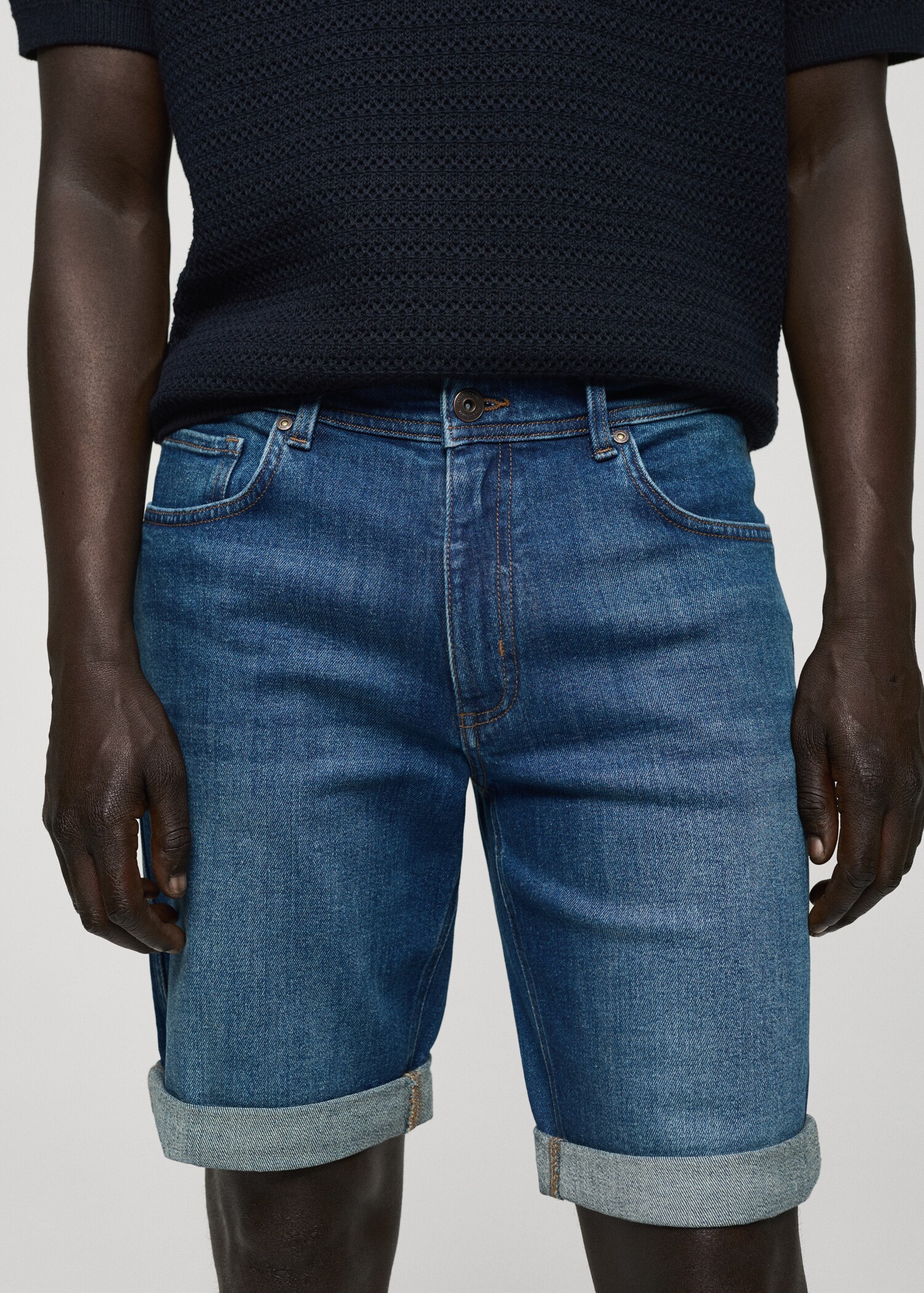 Slim Fit-Jeans-Bermudashorts - Detail des Artikels 1