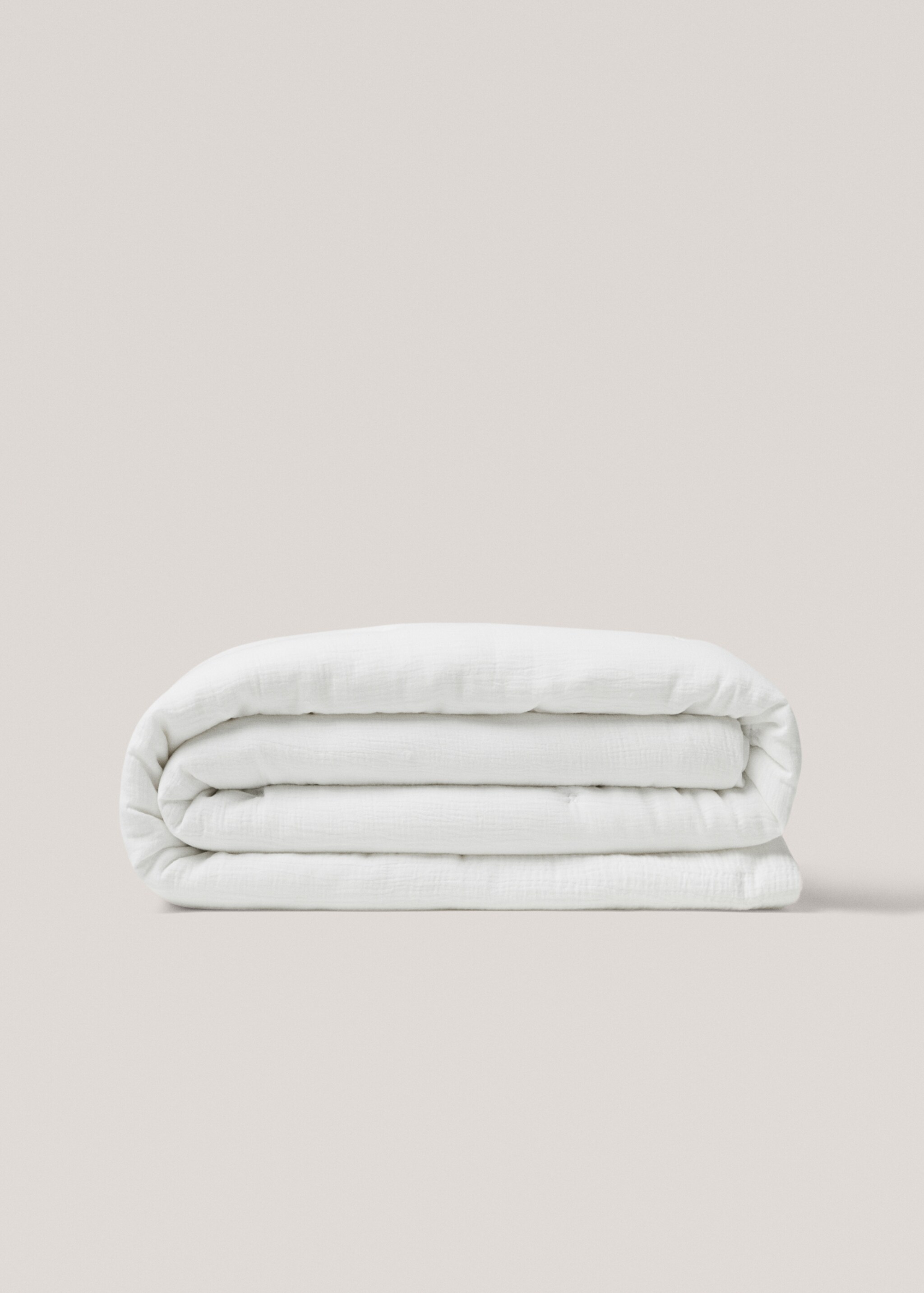 100% cotton textured quilt - Article without model, White. Ref: 77040581-00.