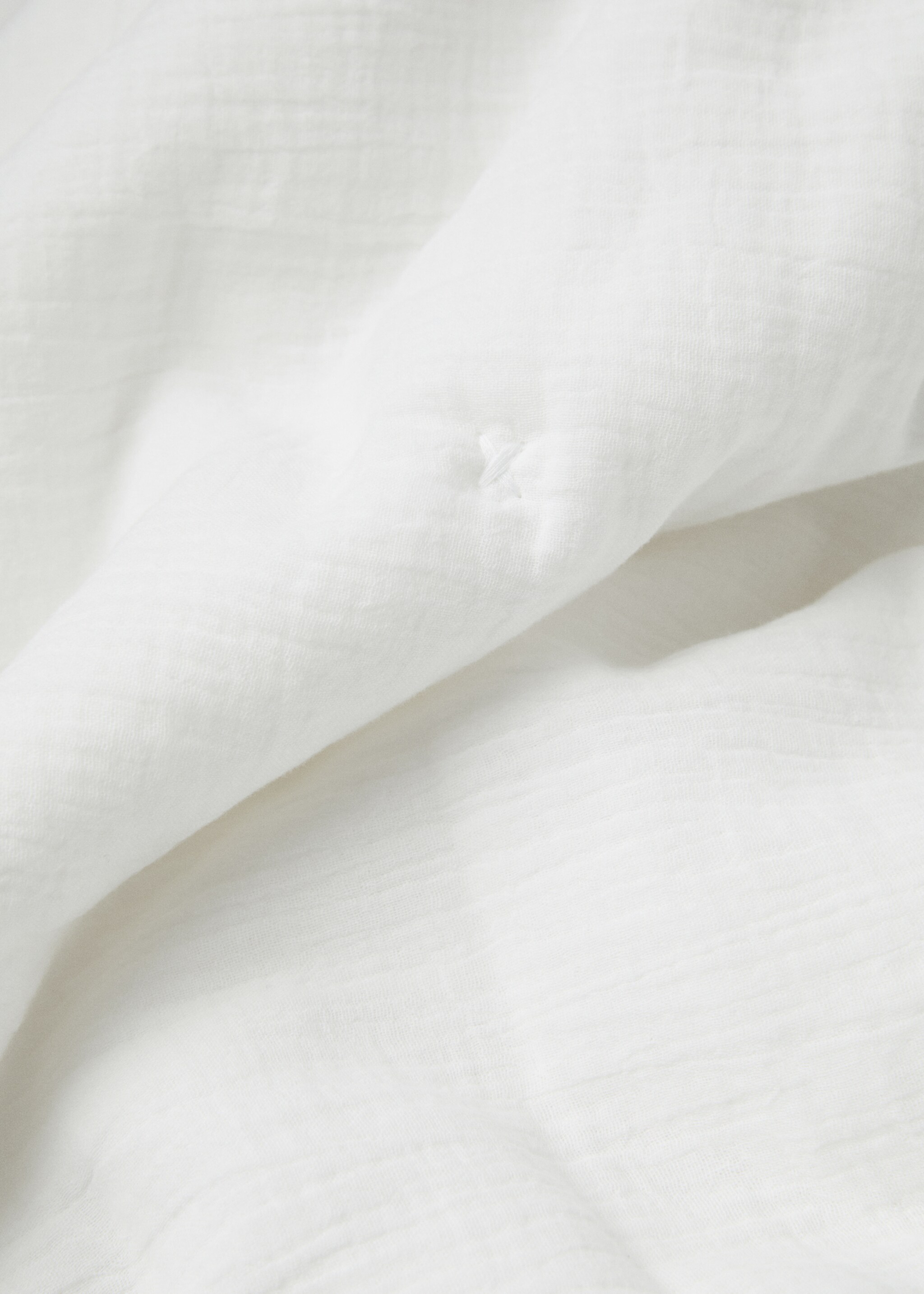 100% cotton textured quilt - Details of the article 1, White. Ref: 77040581-00.