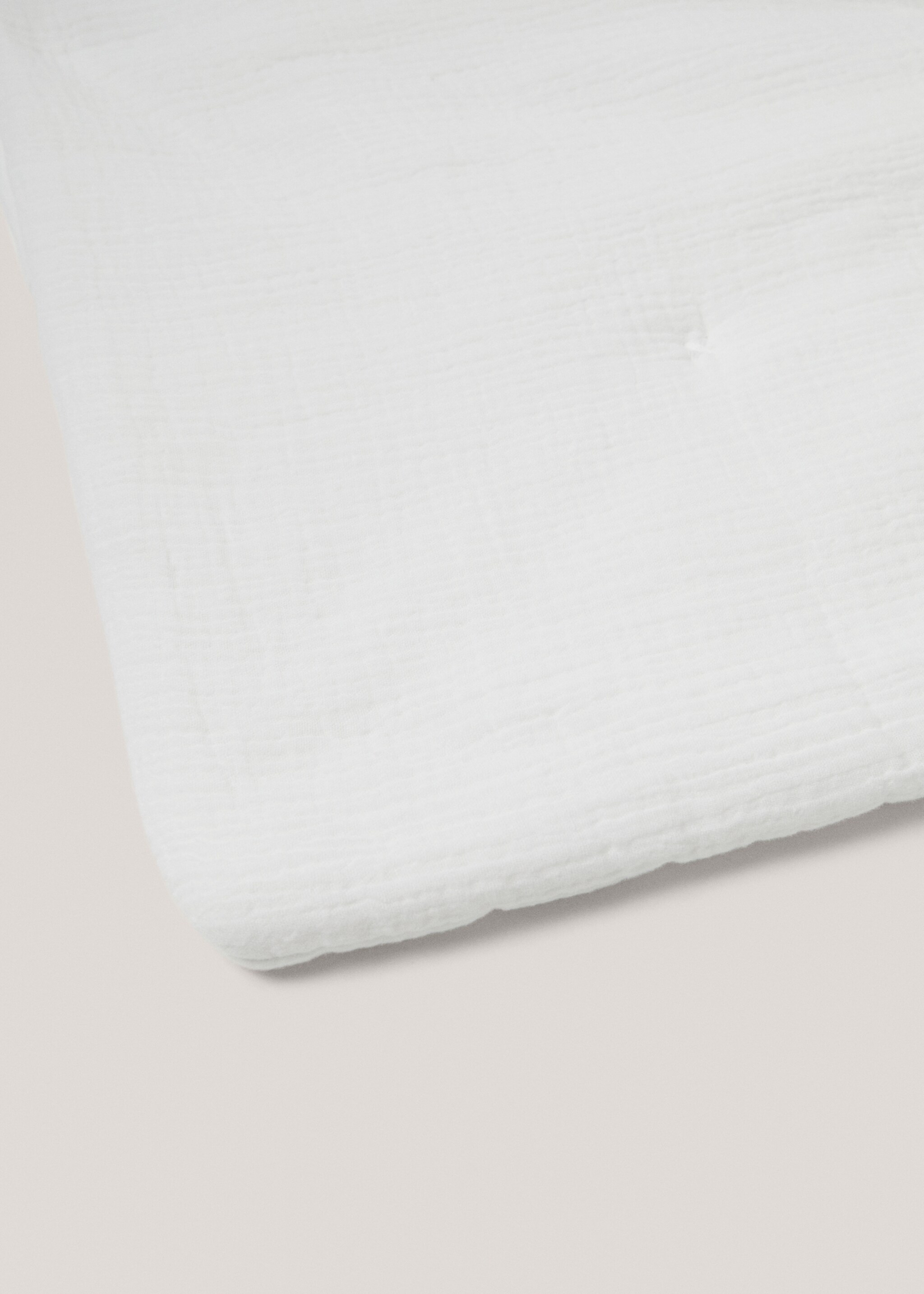 100% cotton textured quilt - Details of the article 2, White. Ref: 77040581-00.