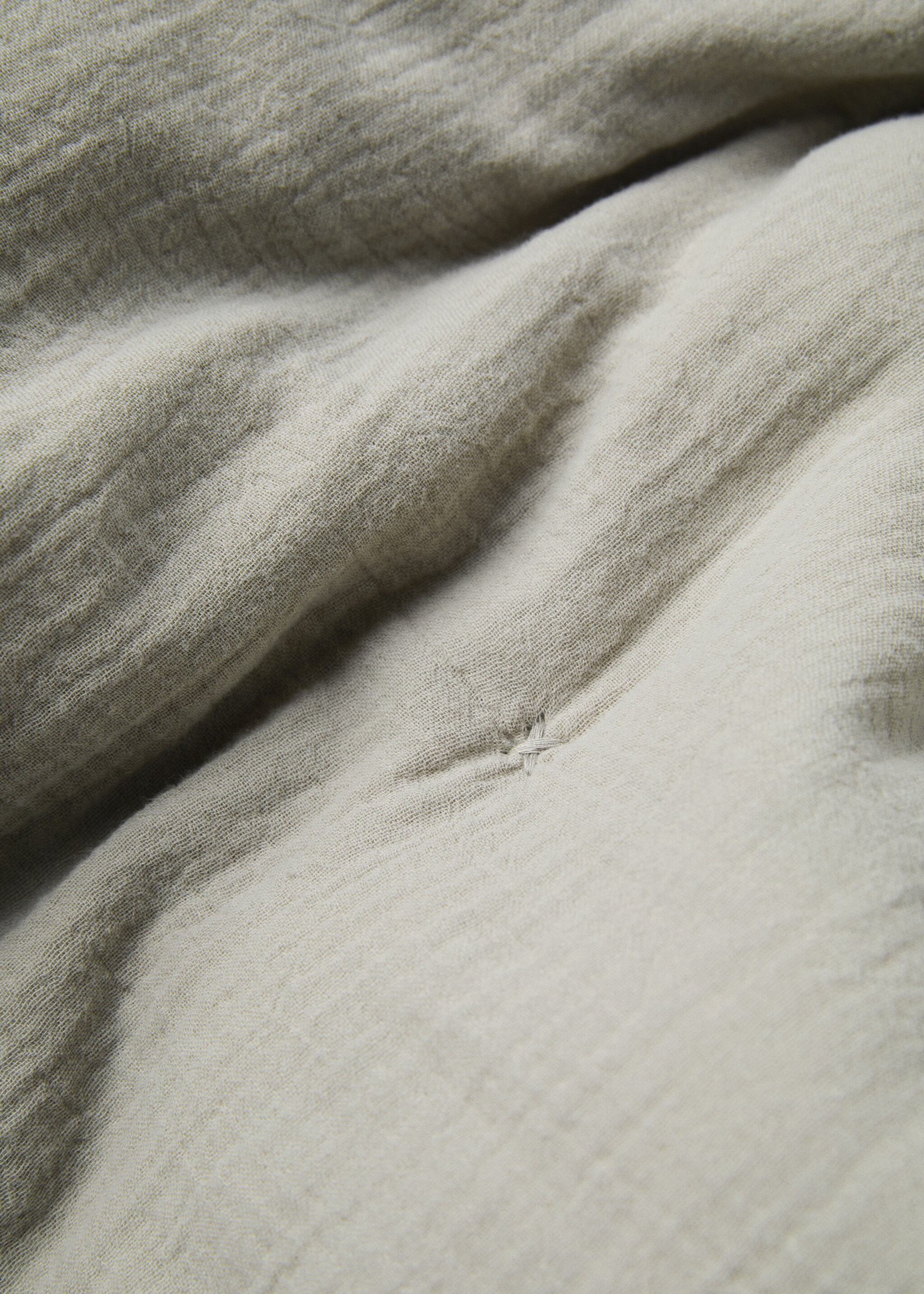 100% cotton textured quilt - Details of the article 1, Medium Brown. Ref: 77040581-00.