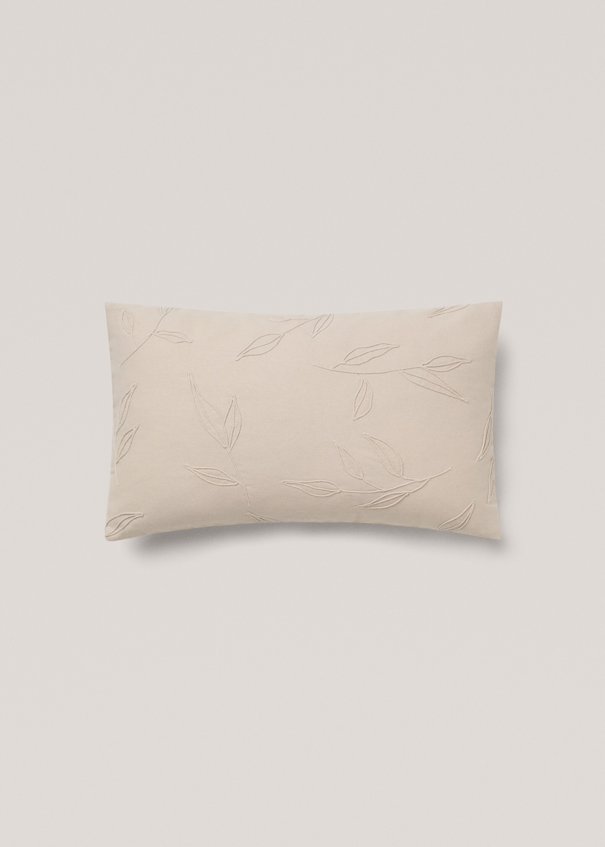 Kussenhoes met bloemetjesdessin 30x50 cm - Artikel zonder model, Gebroken wit. Ref: 77040582-00.