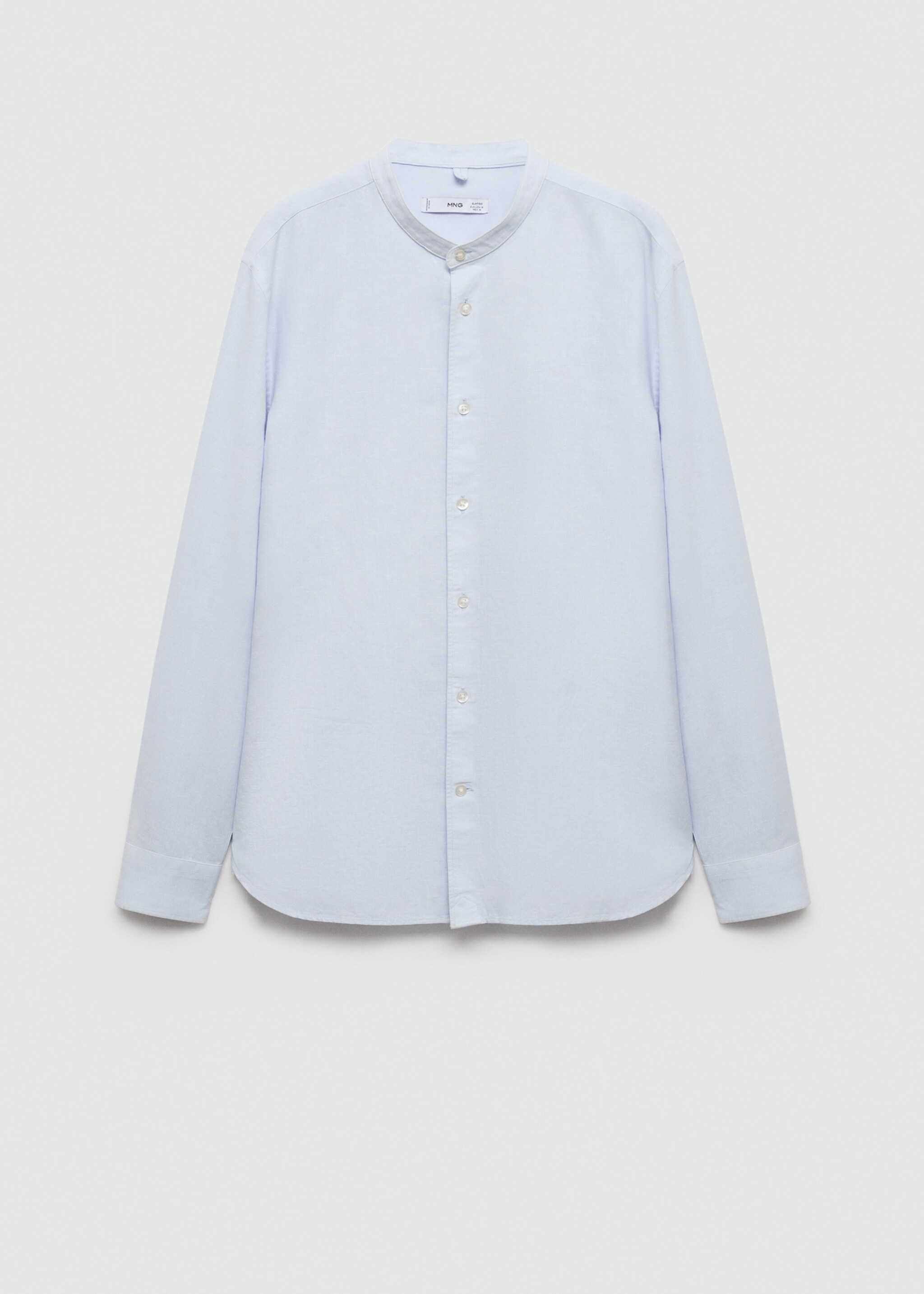 Camisa classic fit lino cuello mao - Artículo sin modelo, Azul celeste. Ref: 77040584-00.