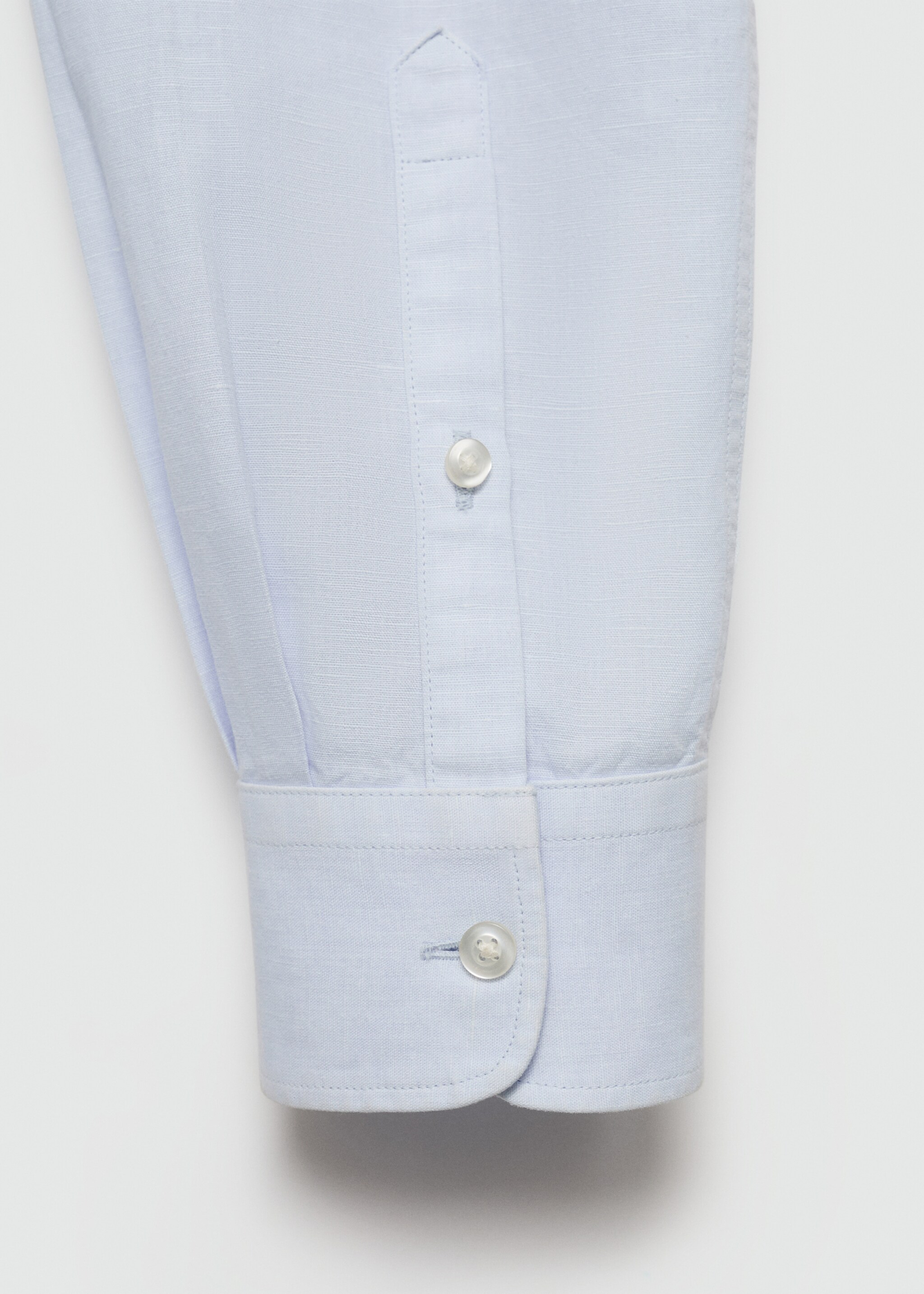 Camisa classic fit lino cuello mao - Detalle del artículo 0, Azul celeste. Ref: 77040584-00.
