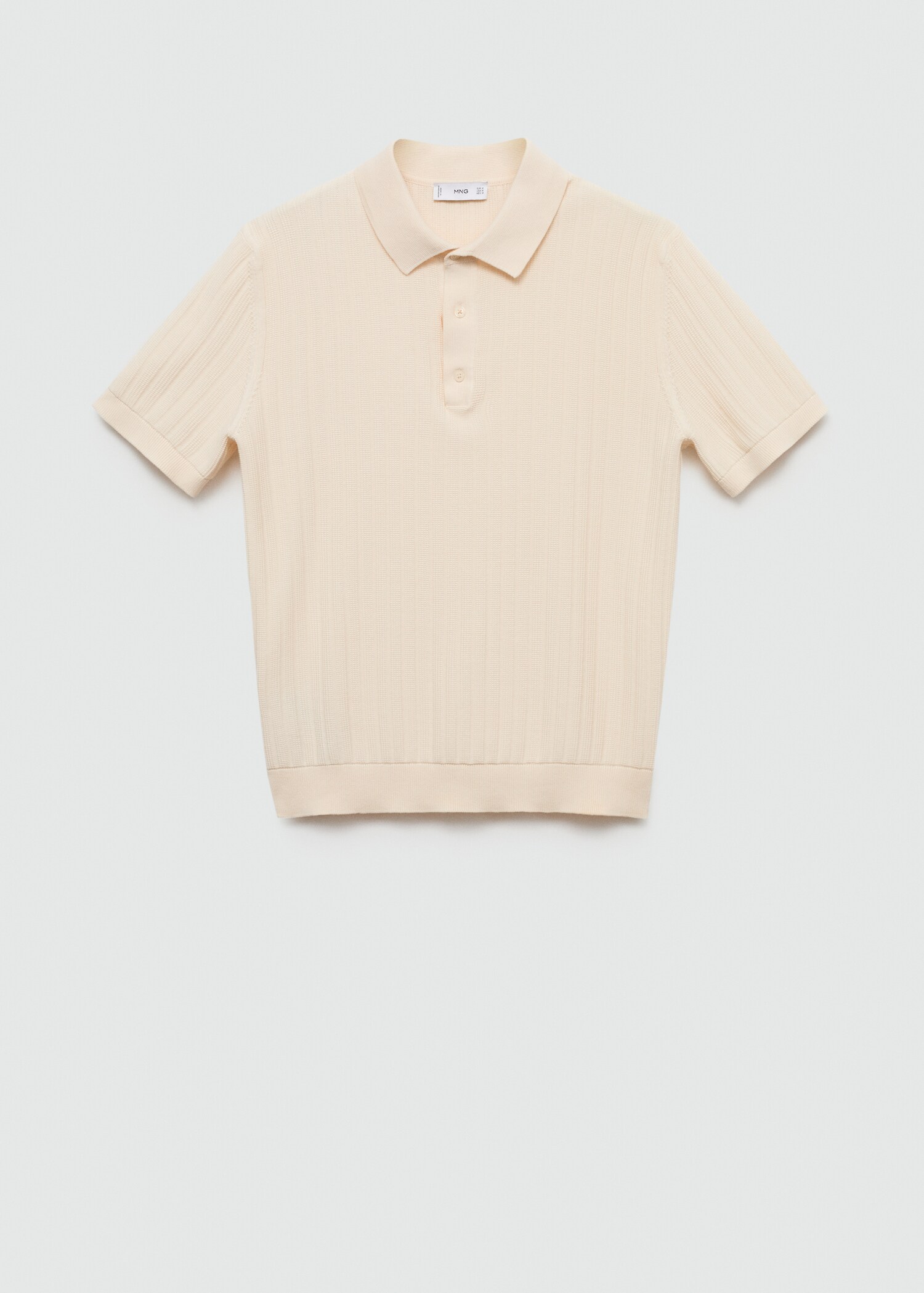 100% cotton micro-structure polo shirt - Article without model