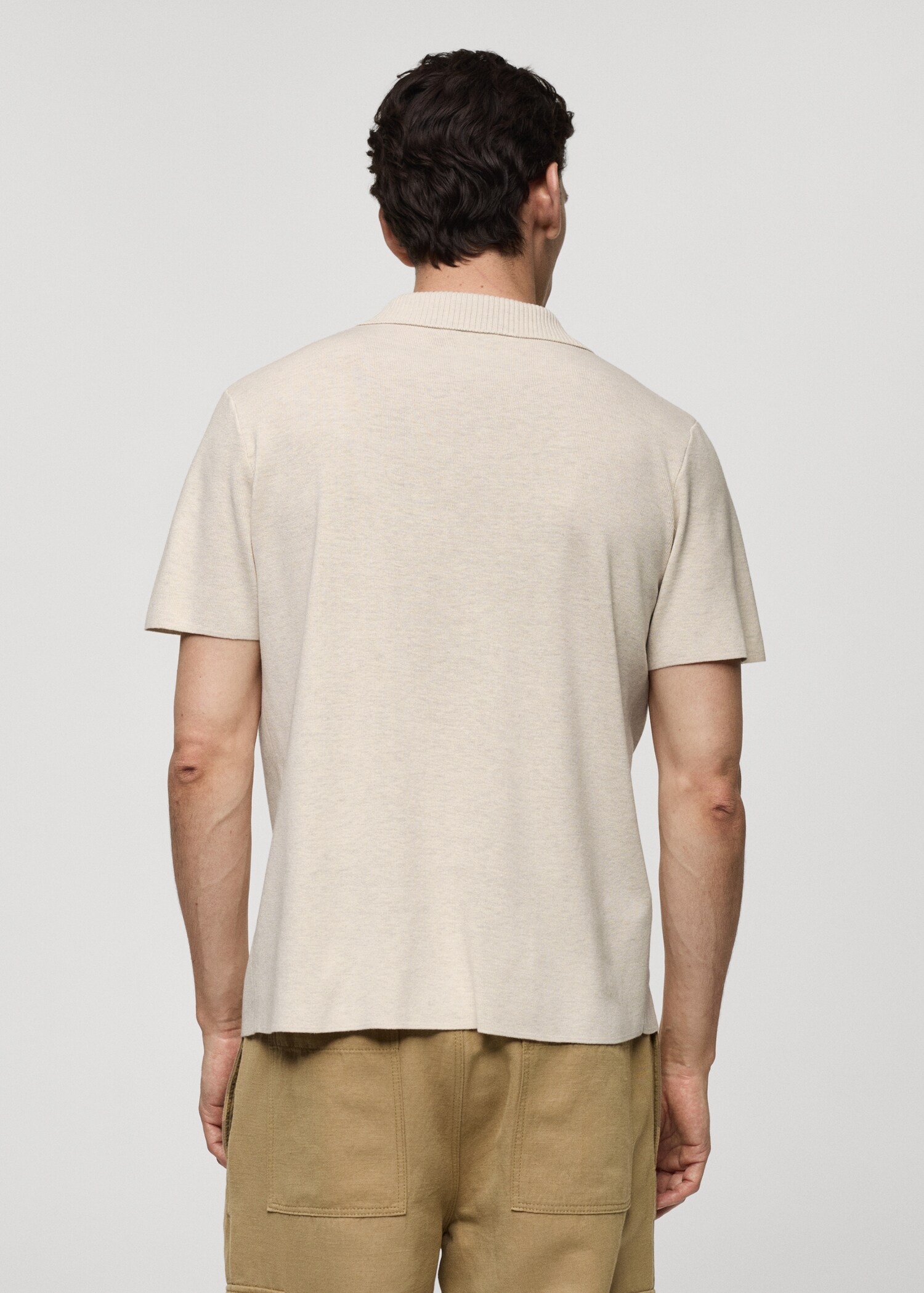 Polo maille coton texturé - Verso de l’article