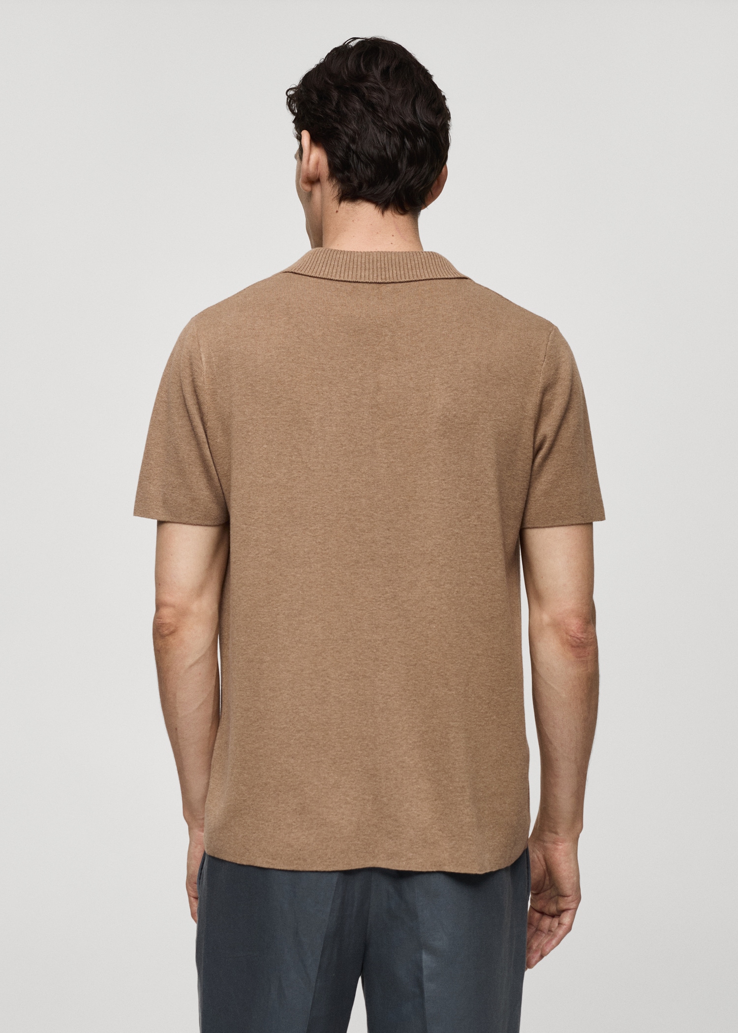 Polo maille coton texturé - Verso de l’article