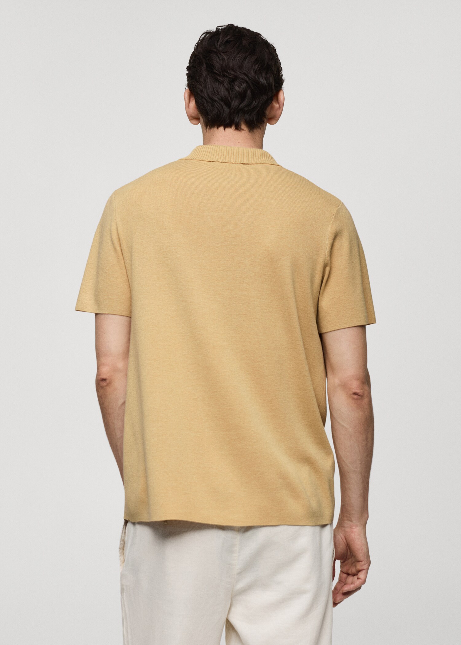 Polo maille coton texturé - Verso de l’article