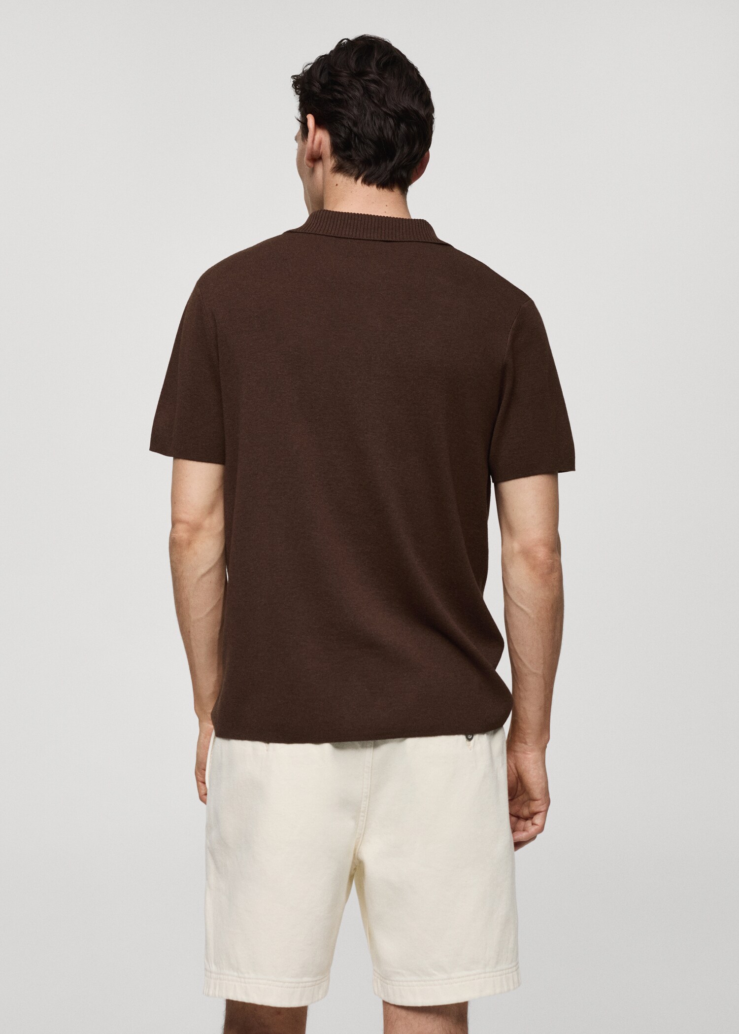 Polo maille coton texturé - Verso de l’article