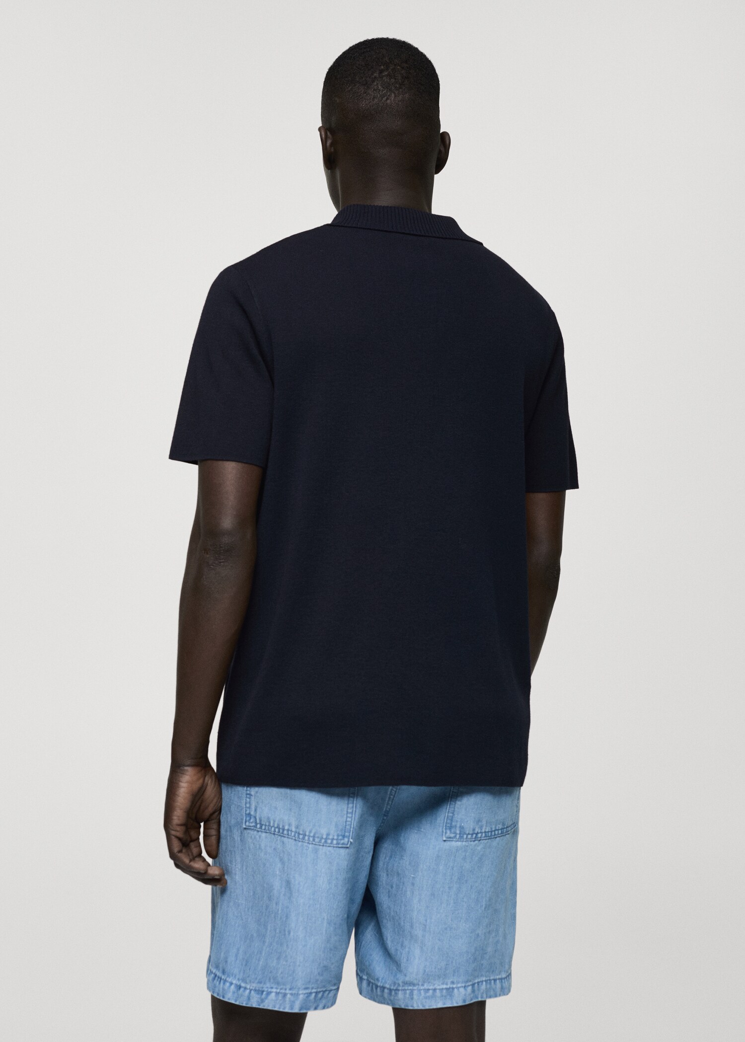 Polo maille coton texturé - Verso de l’article