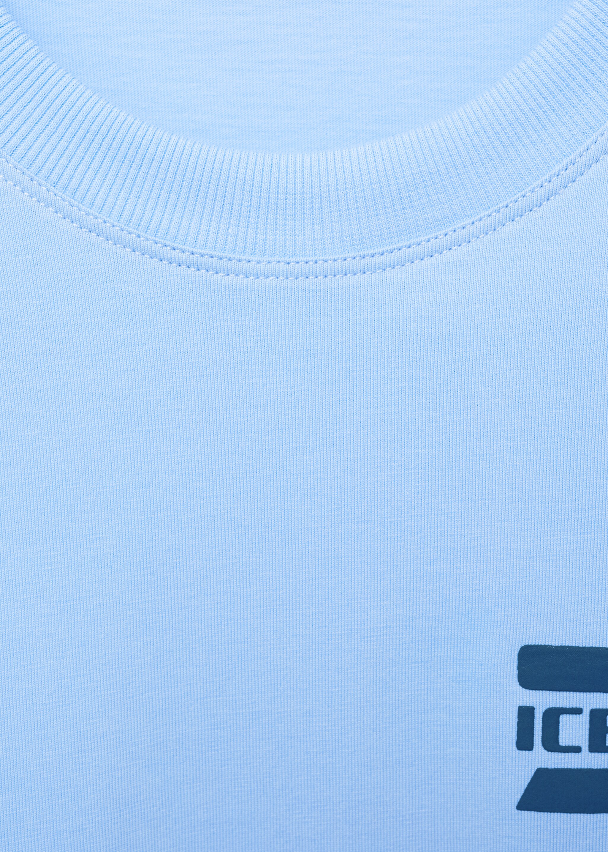 Gemustertes T-Shirt aus 100 % Baumwolle - Detail des Artikels 8, Himmelblau. Ref: 77040591-00.