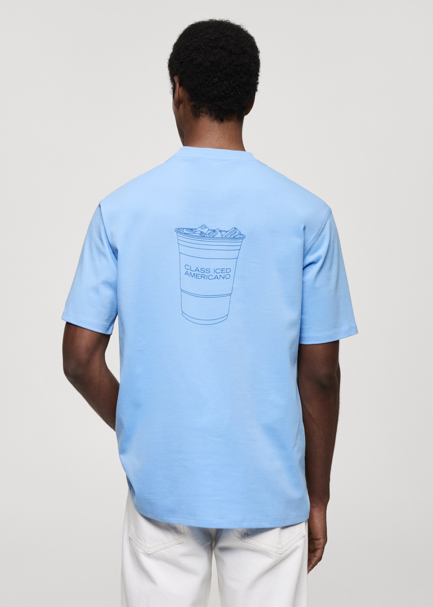 Gemustertes T-Shirt aus 100 % Baumwolle - Rückseite des Artikels