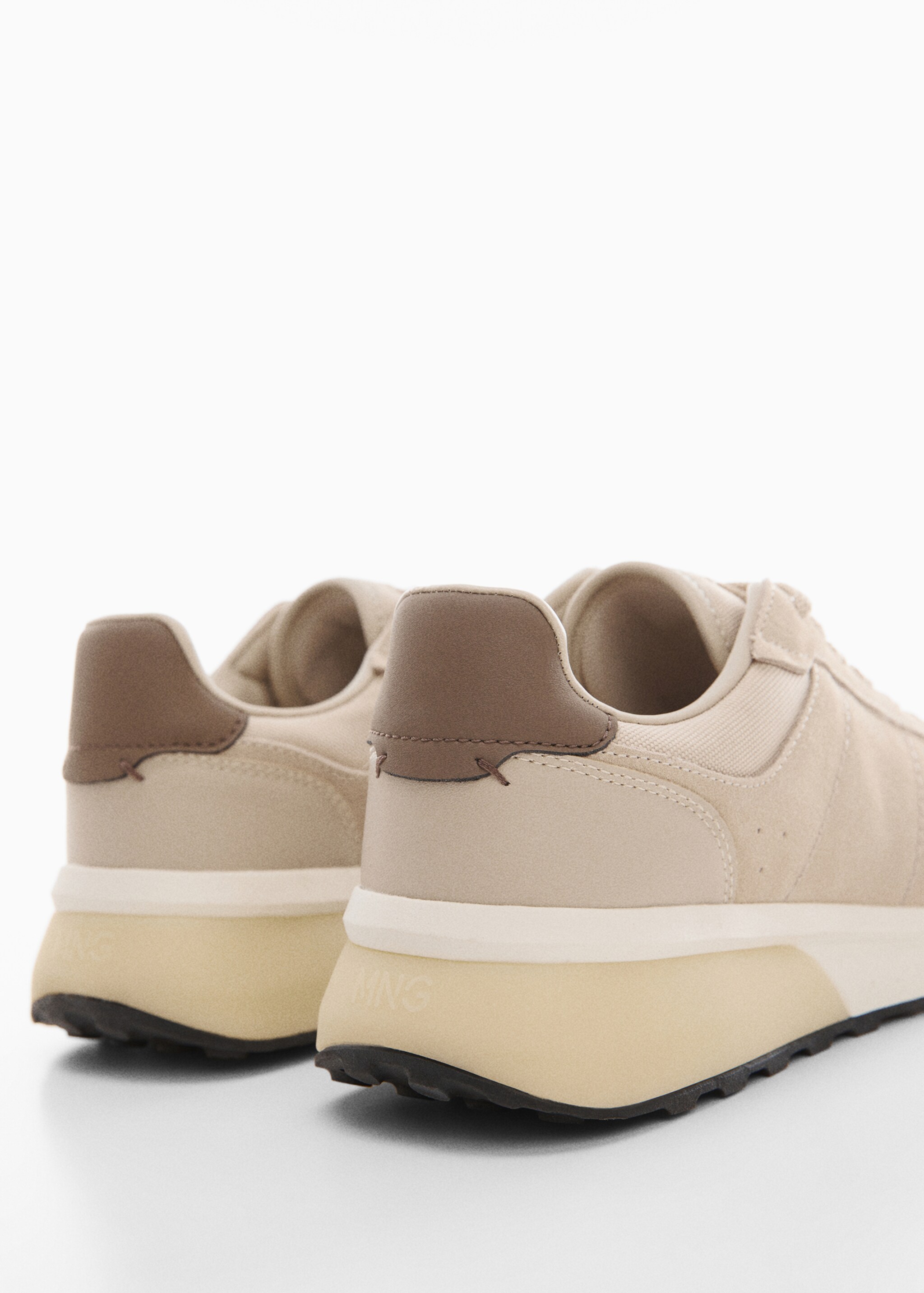 Kombinierte Leder-Sneakers - Detail des Artikels 1