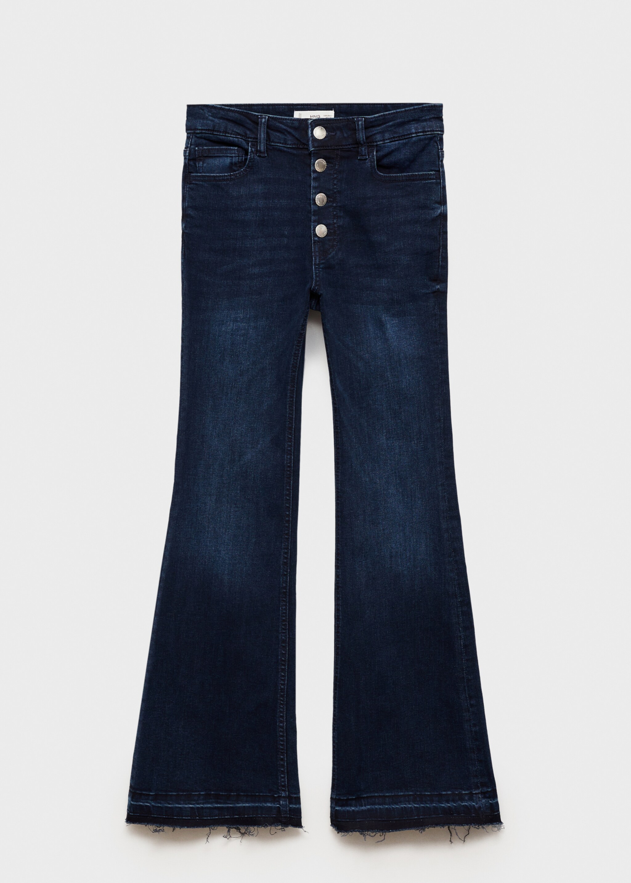 Buttons flare jeans - Article without model, Deep Dark Blue. Ref: 77040606-00.