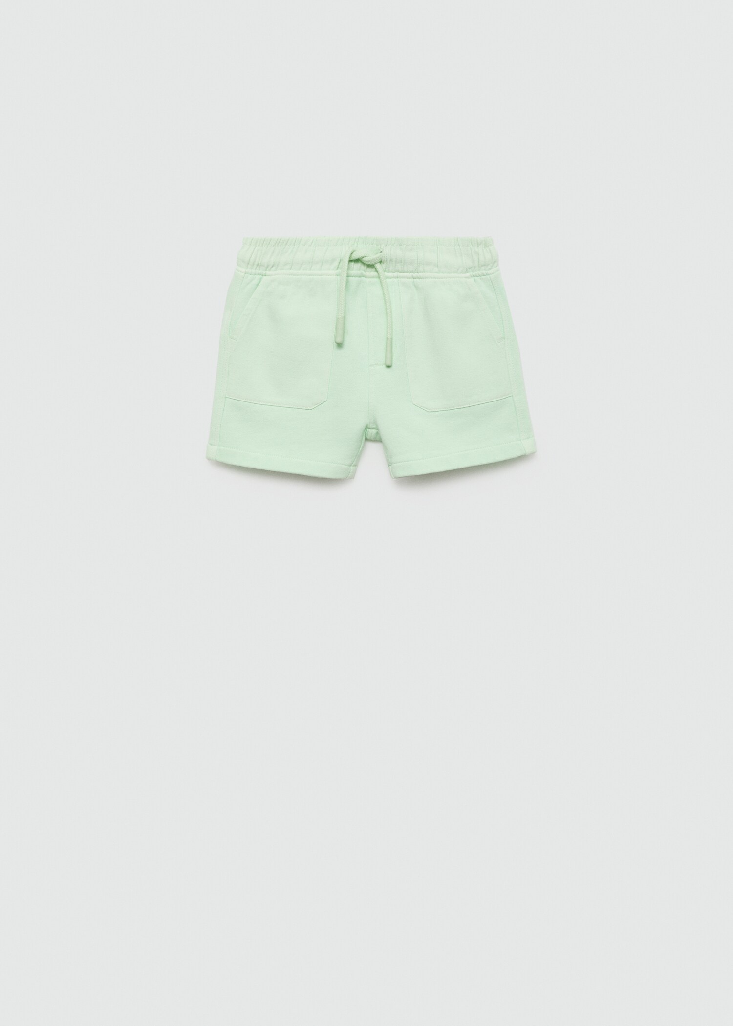Elastic waist cotton Bermuda shorts - Article without model