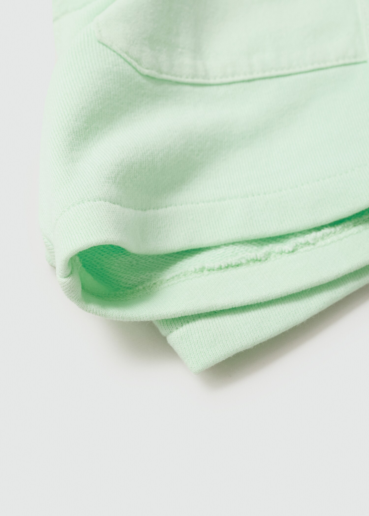 Elastic waist cotton Bermuda shorts - Details of the article 0