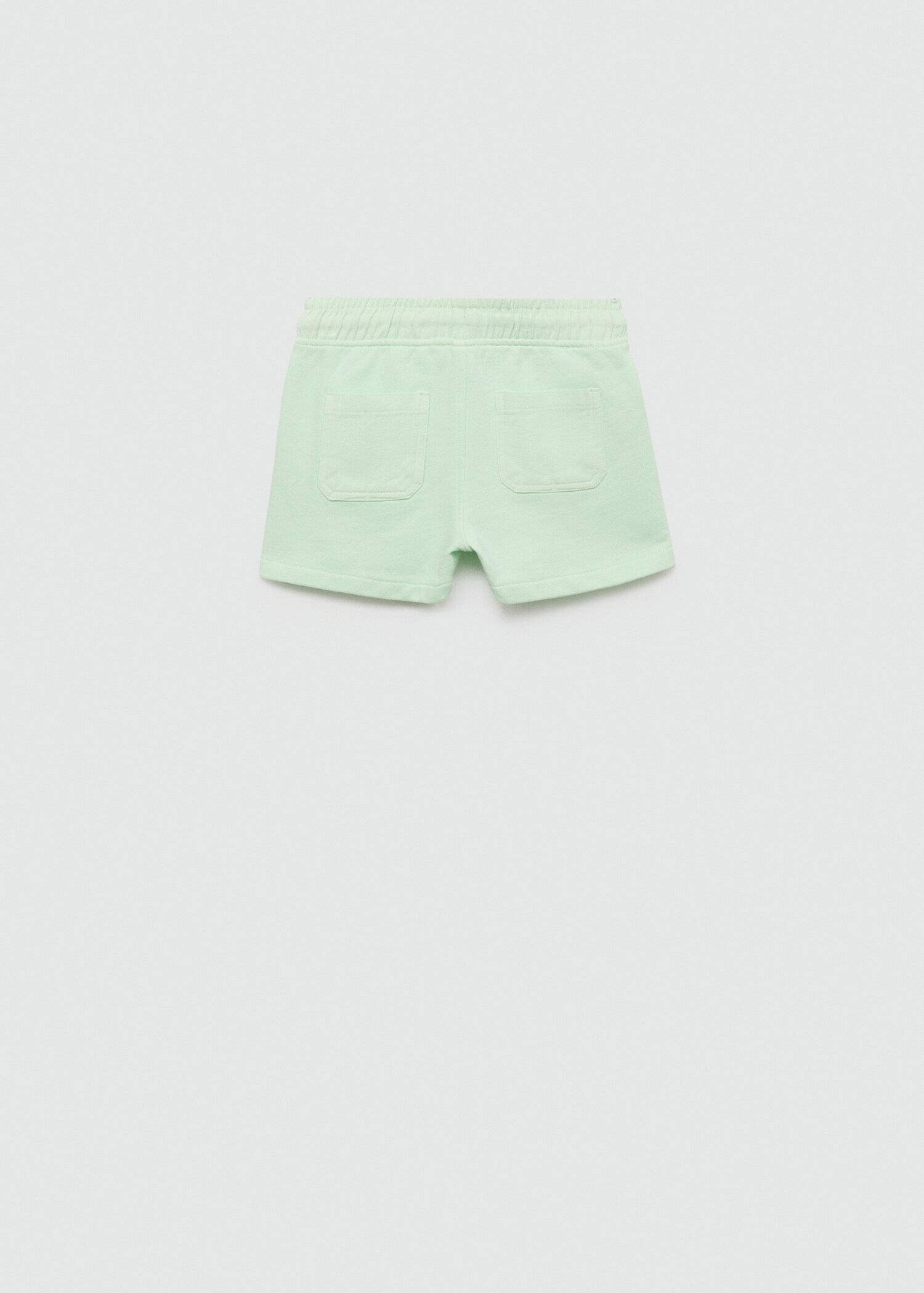 Elastic waist cotton Bermuda shorts - Reverse of the article