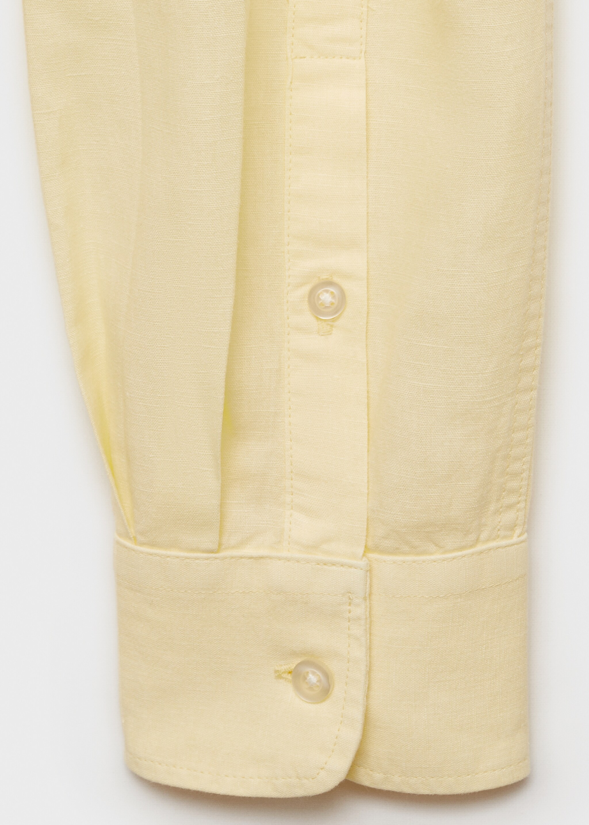 Classic-fit linen shirt with mandarin collar - Details of the article 0