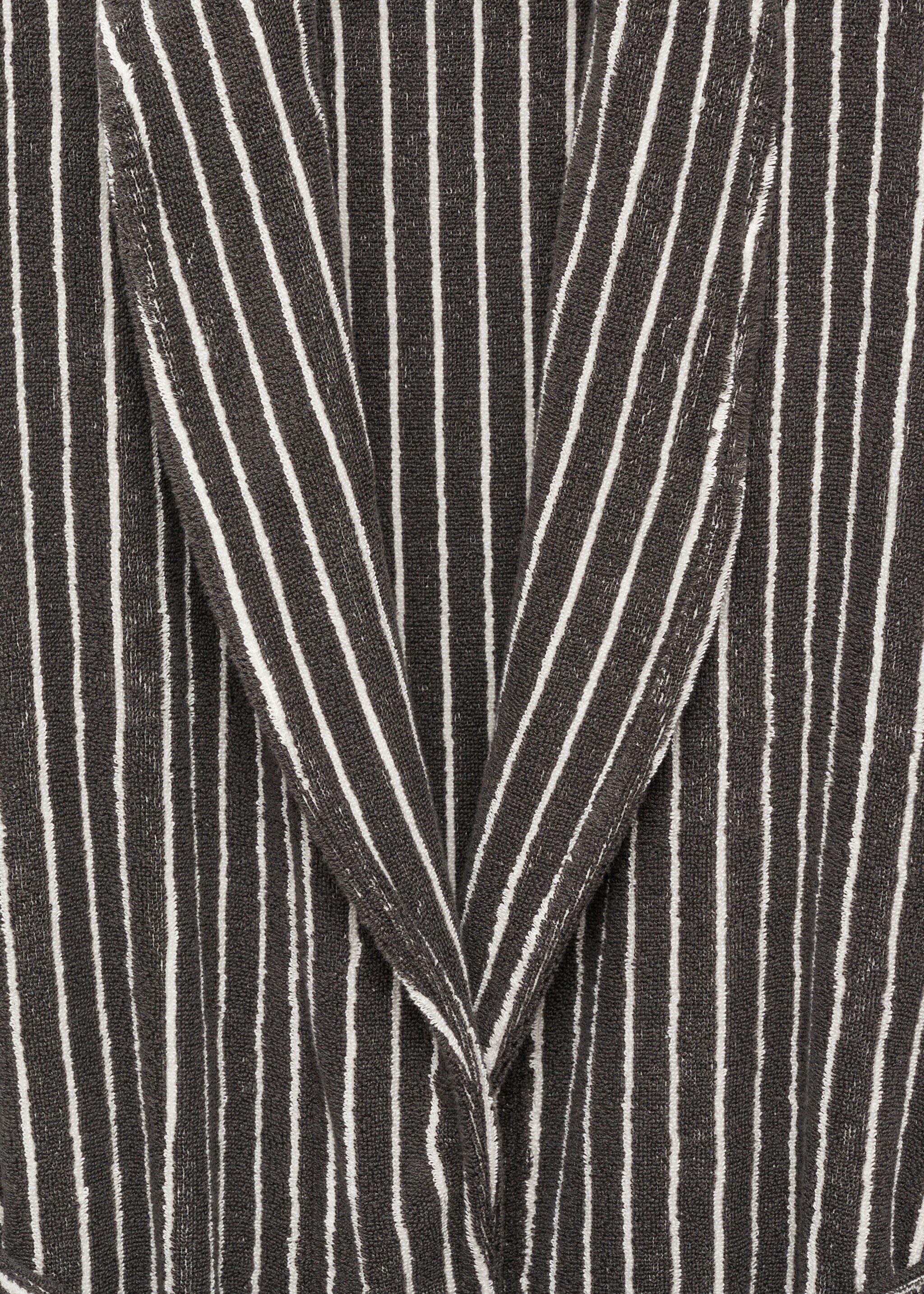 Albornoz 100% algodón rayas - Detalle del artículo 2, Gris antracita. Ref: 77040645-00.