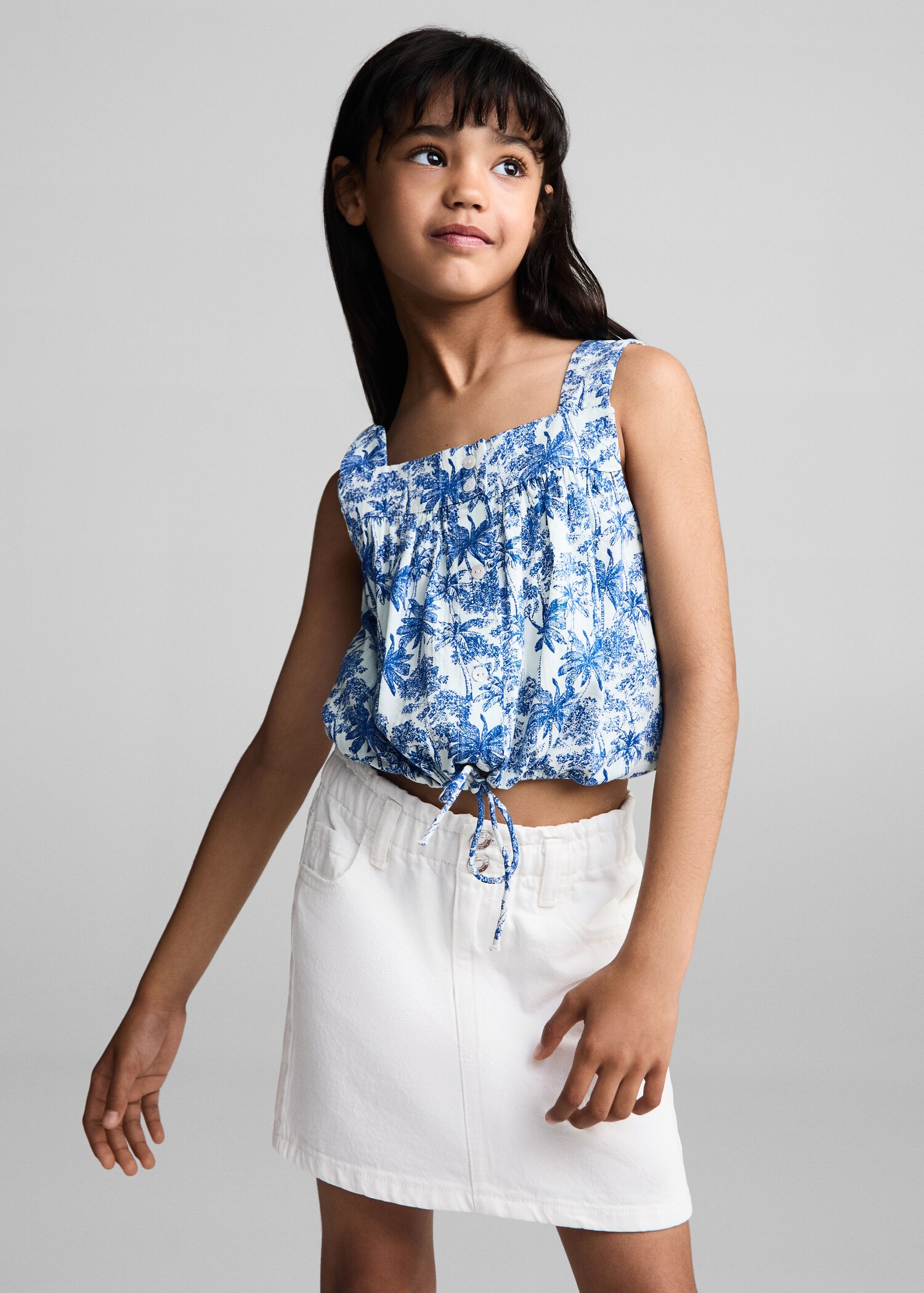 Denim paperbag rok - Middenvlak