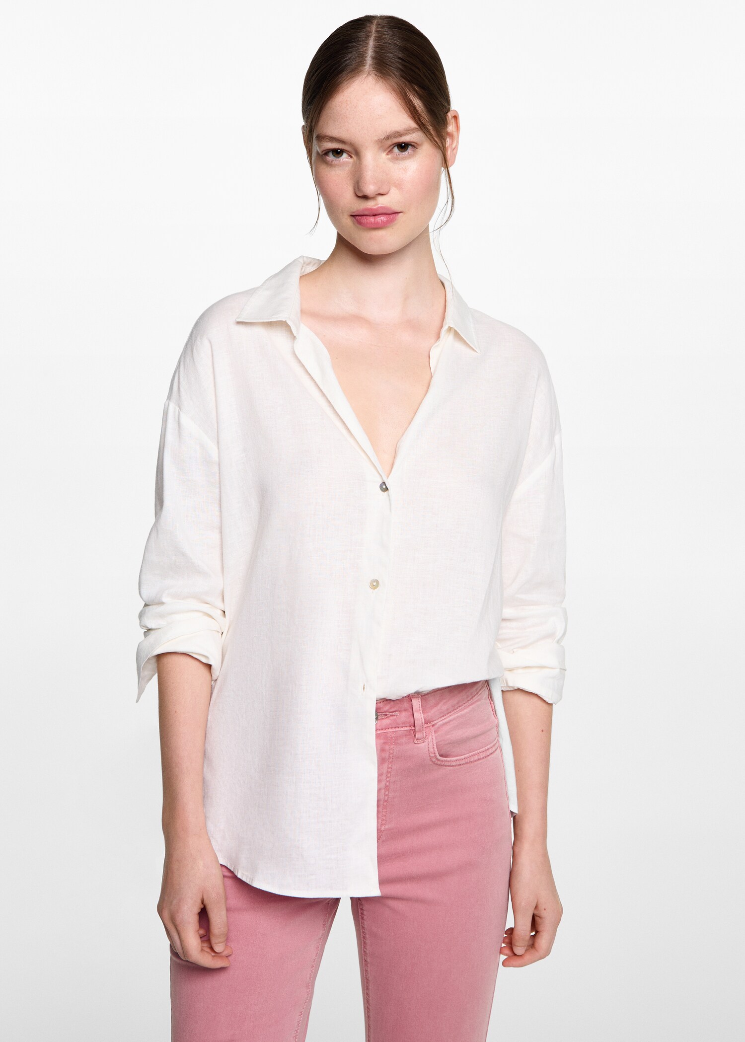 Crop flared jeans - Details of the article 1