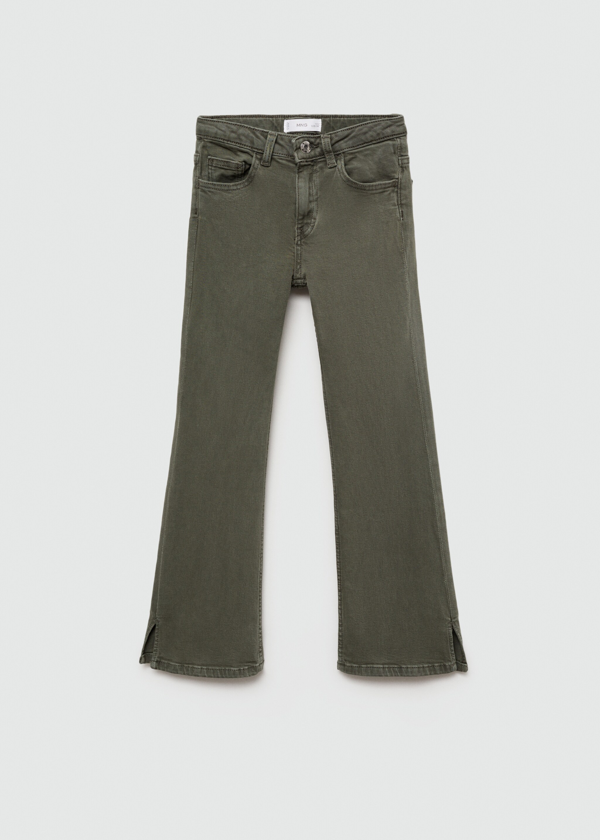Jean flare ouvertures - Article sans modèle, Vert forêt. Ref: 77041016-00.