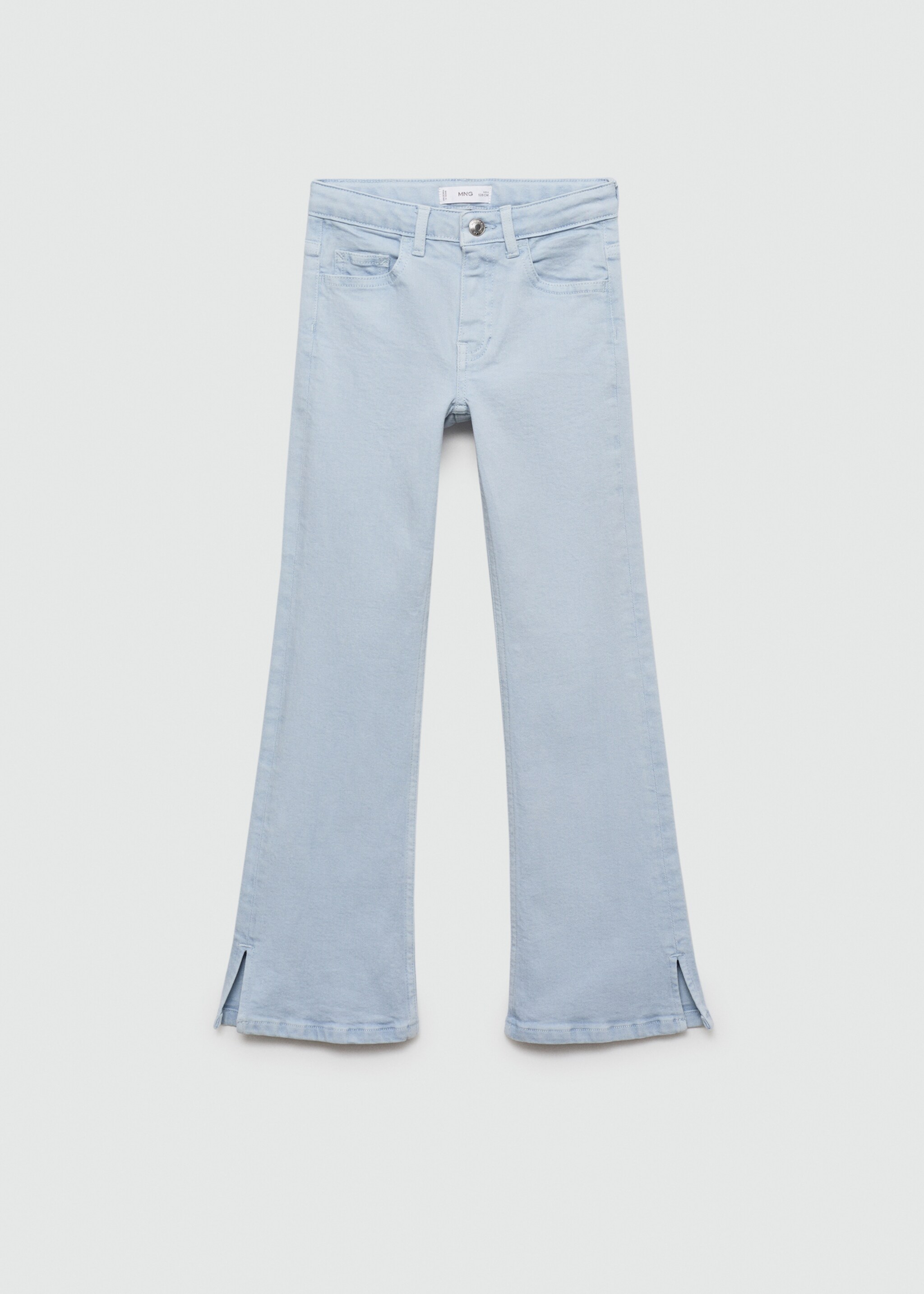 Flared jeans with slits - Article without model, China Blue. Ref: 77041016-00.