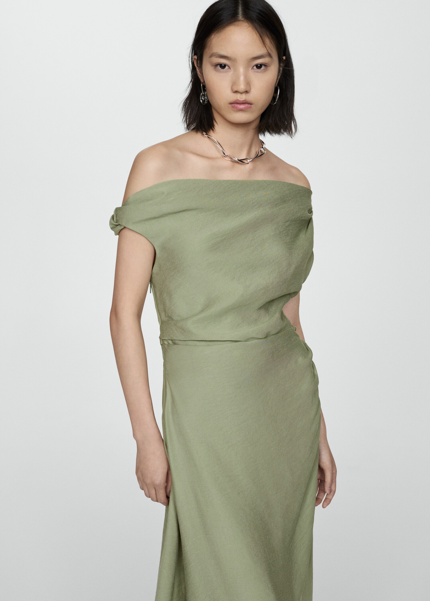 Asymmetrical pleated dress - Medium plane