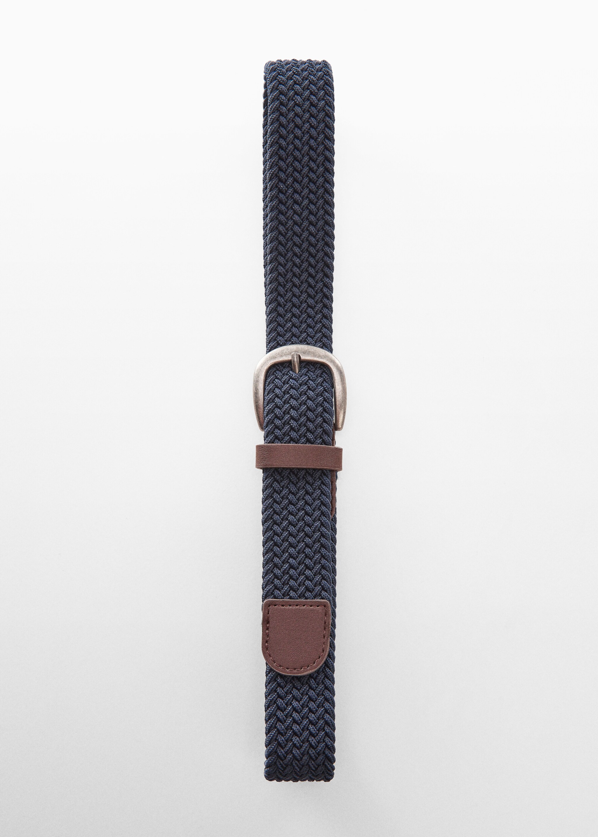 Braided belt - Details of the article 2, Dark Navy. Ref: 77041509-00.