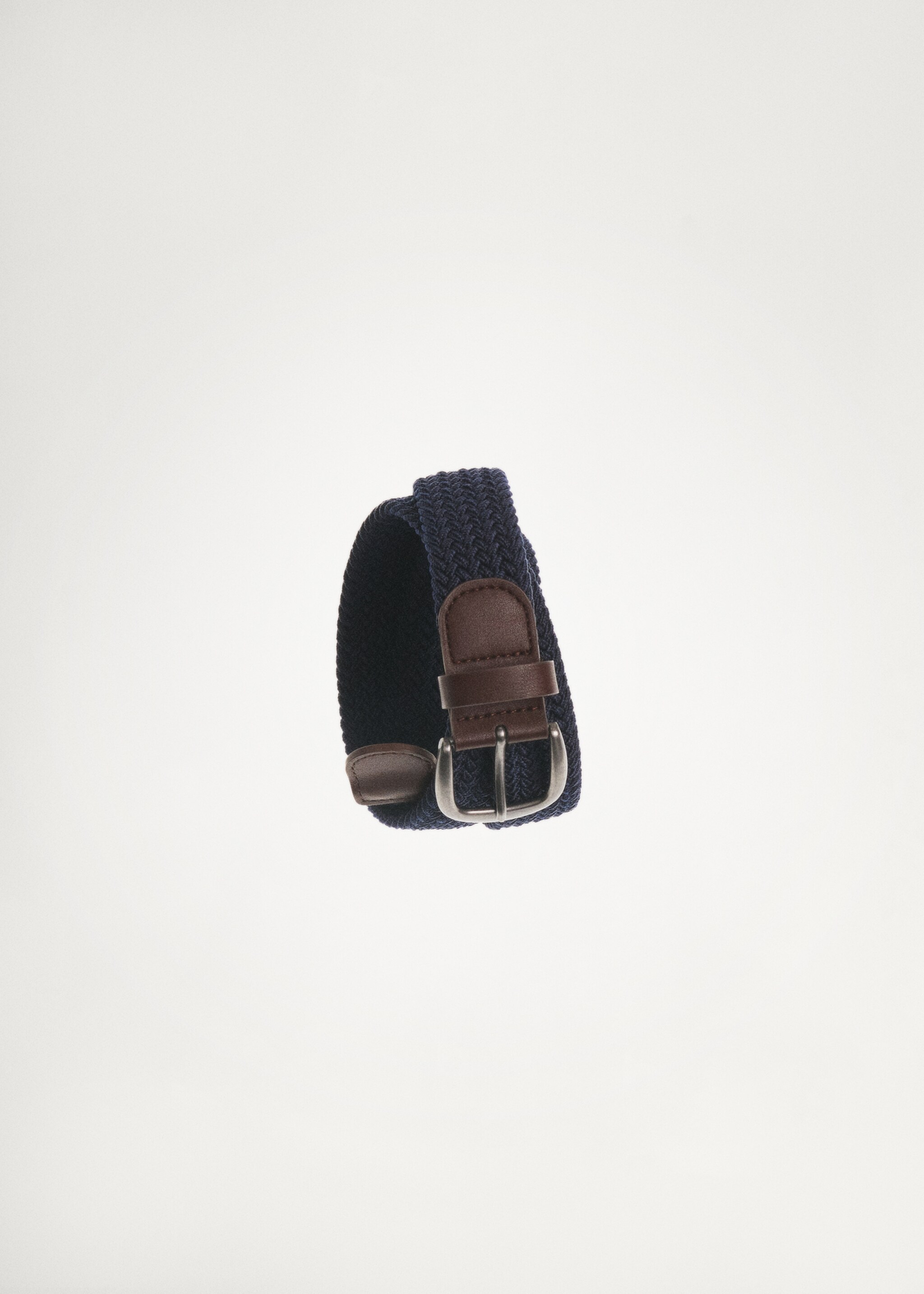 Braided belt - Details of the article 9, Dark Navy. Ref: 77041509-00.