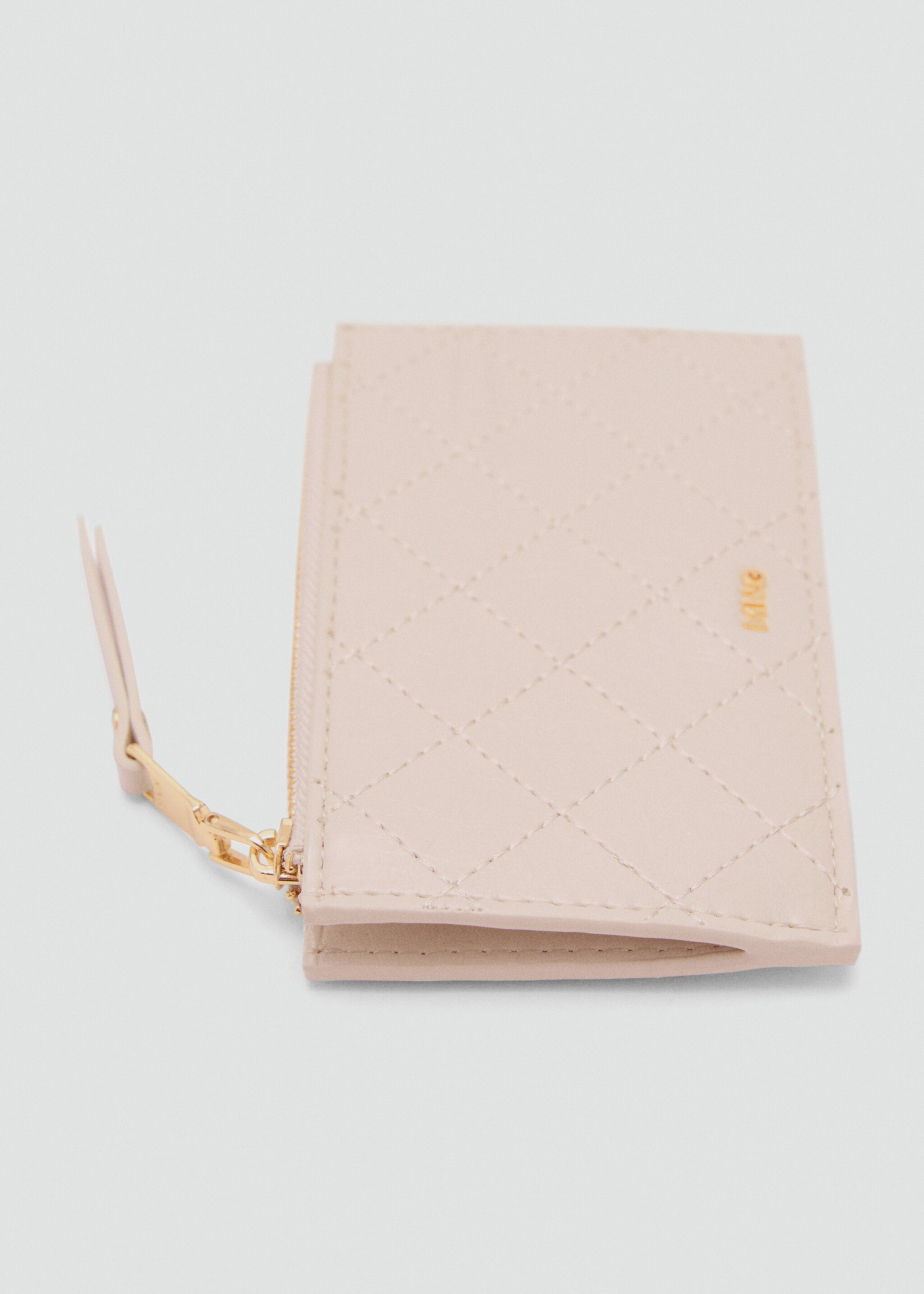 Card holder with decorative stitching - Medium plane, Off White. Ref: 77042007-00.