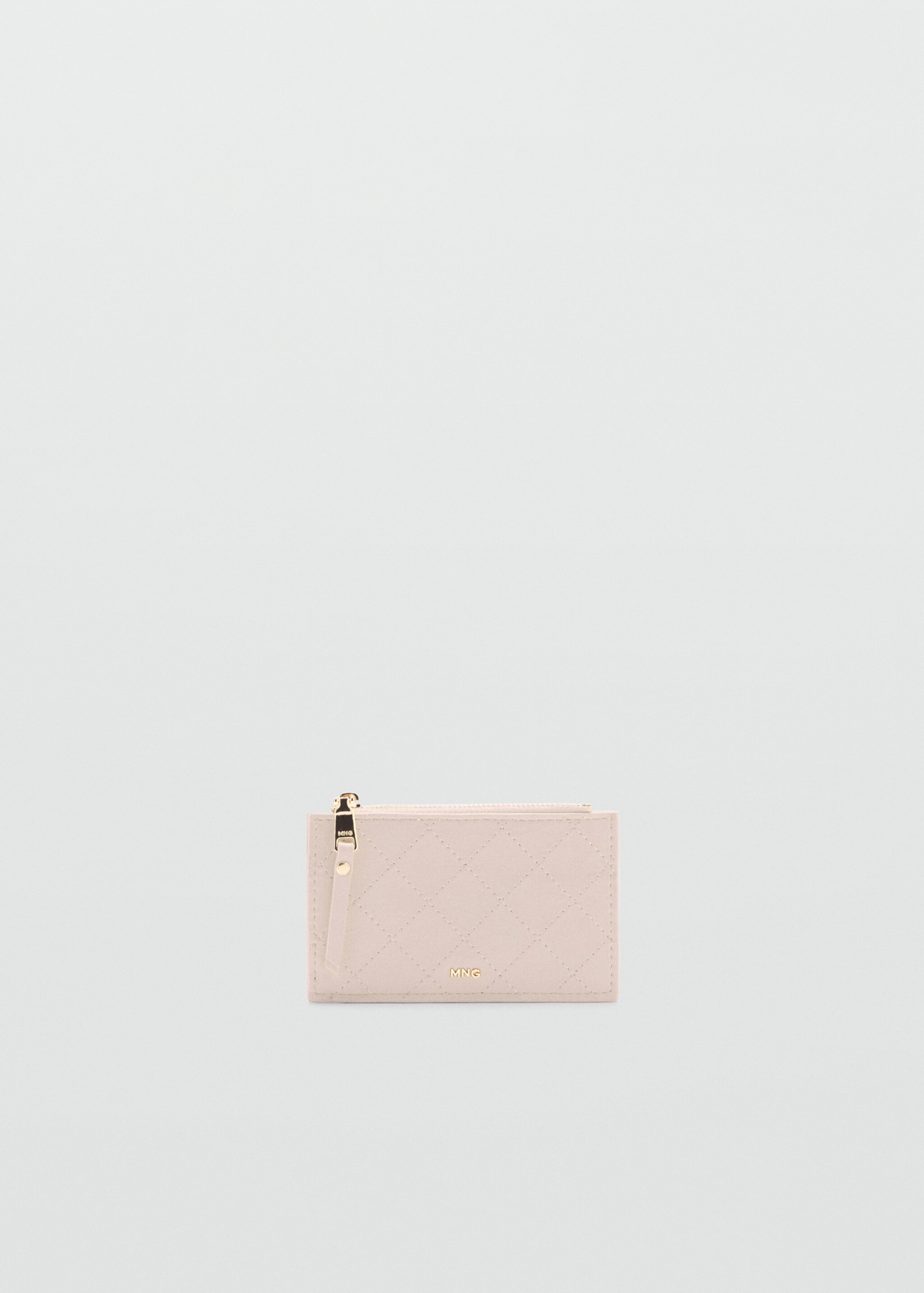 Card holder with decorative stitching - Article without model, Off White. Ref: 77042007-00.