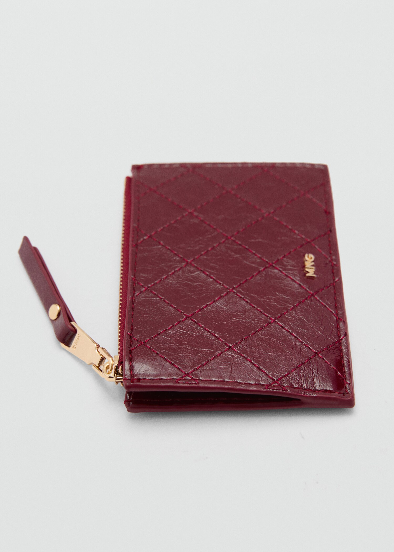 Card holder with decorative stitching - Medium plane