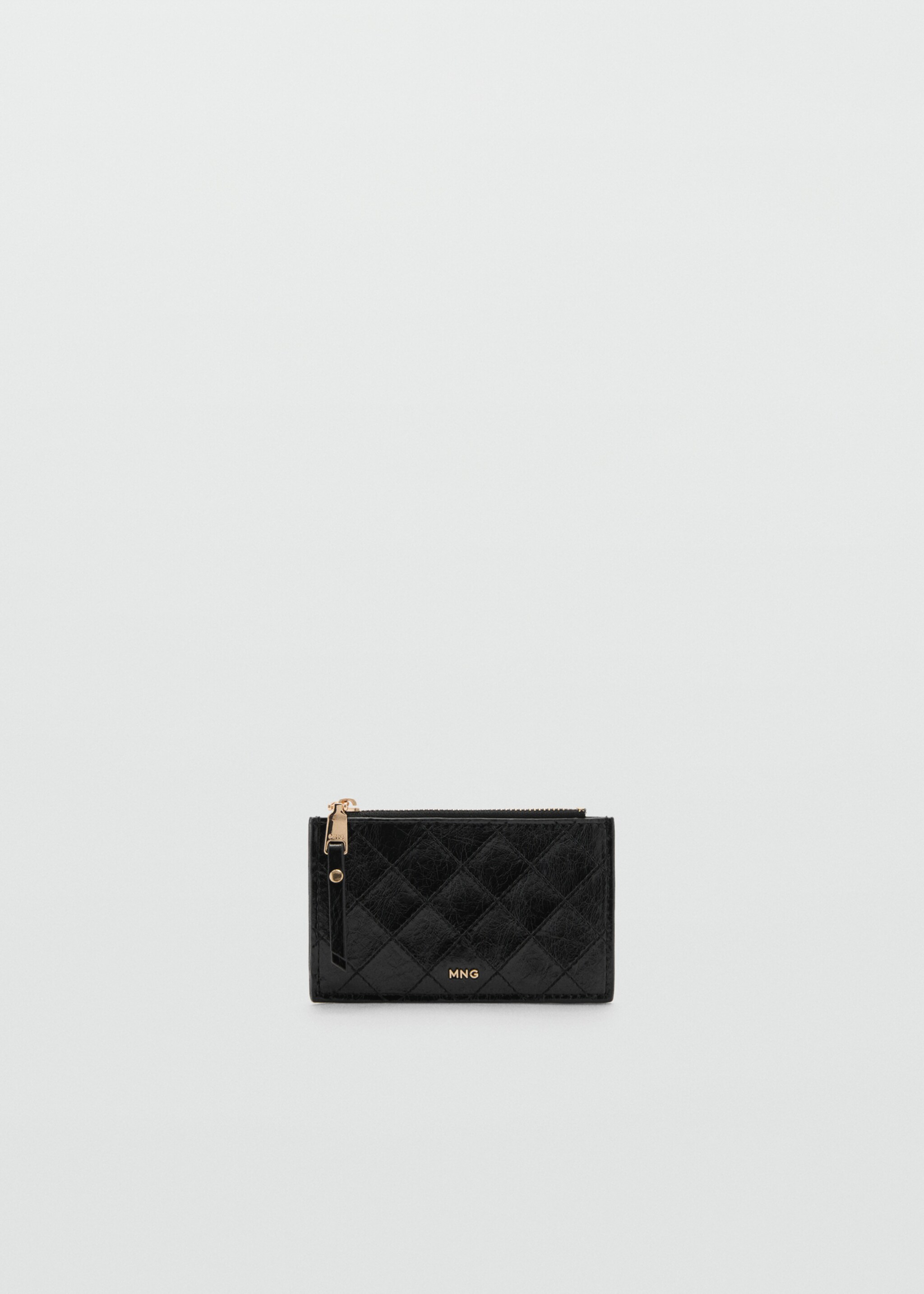 Card holder with decorative stitching - Article without model, Black. Ref: 77042007-00.
