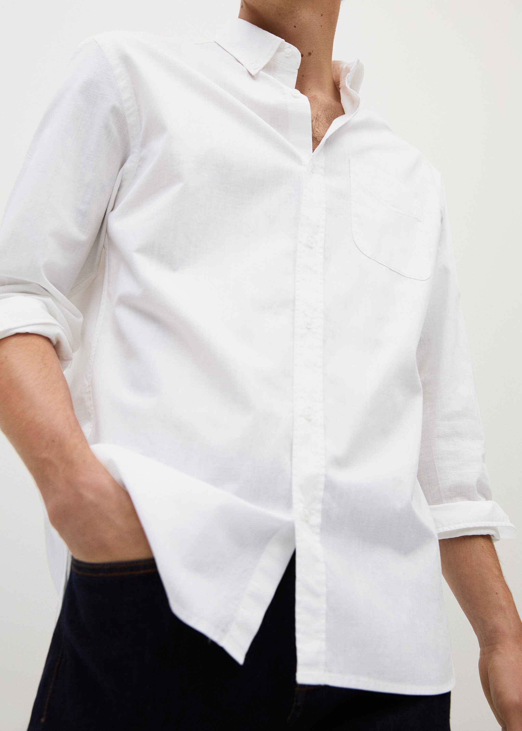 Regular-fit 100% Tencel shirt - Details of the article 2