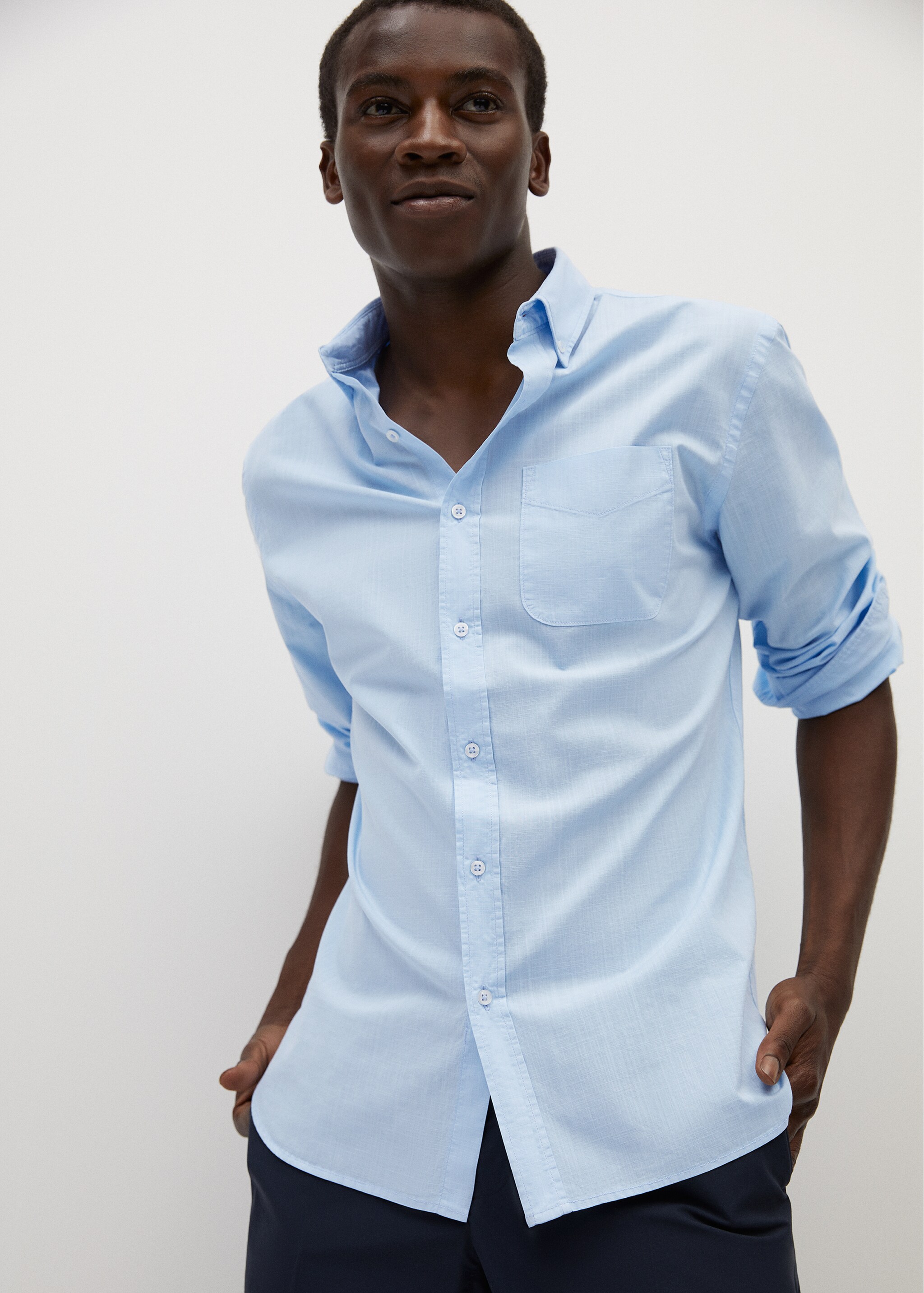 Camisa regular fit 100% tencel - Plano medio