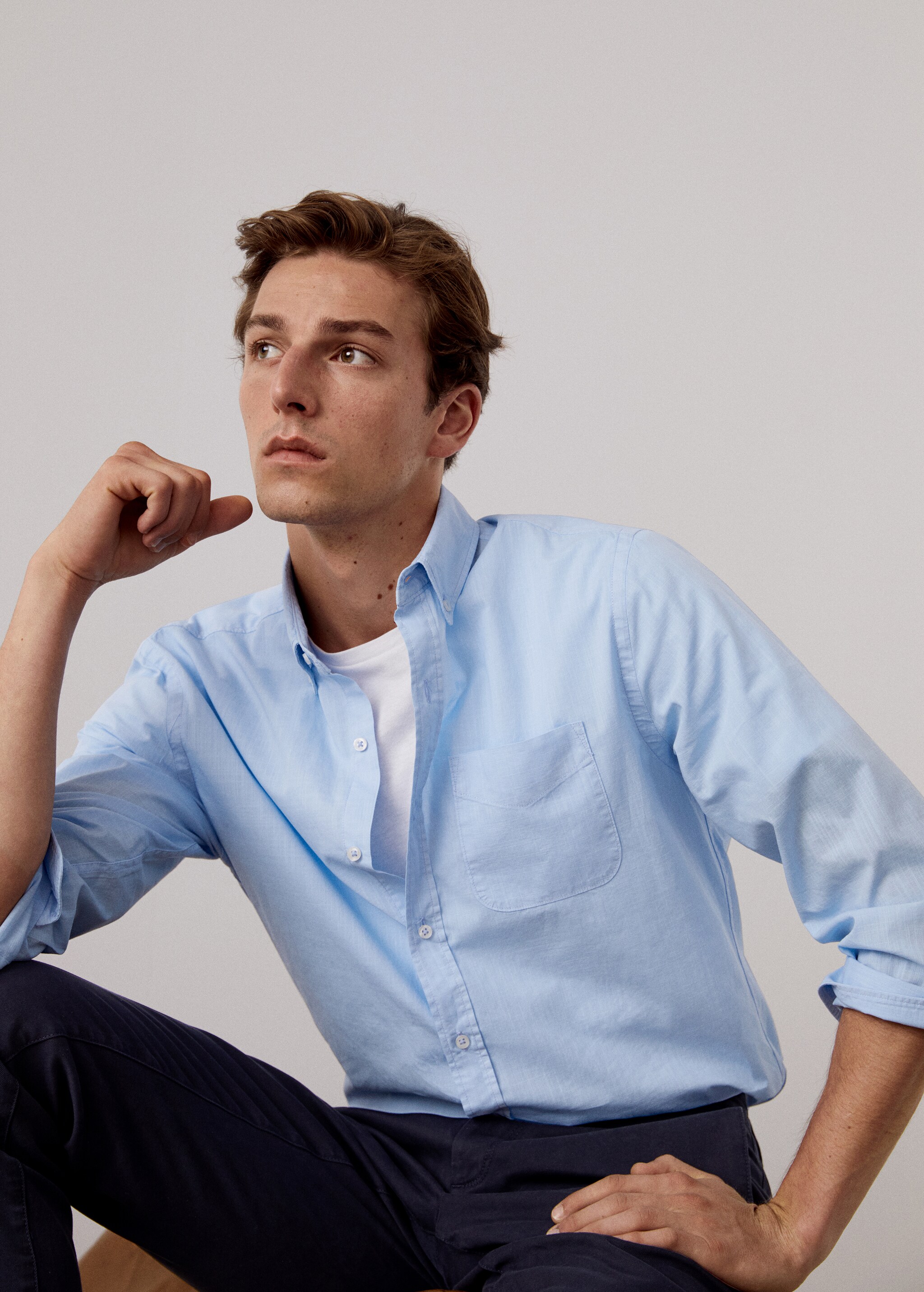 Camisa regular fit 100% tencel - Detalle del artículo 5