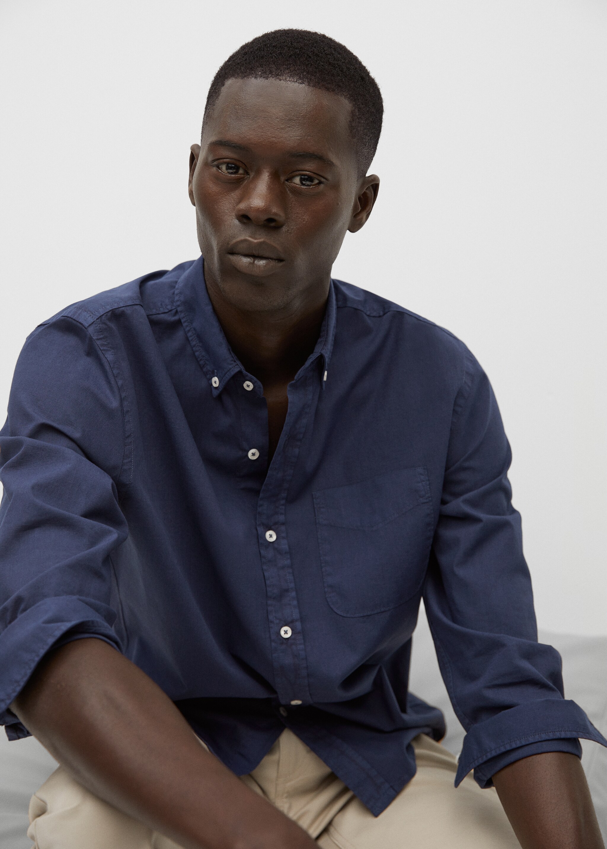 Regular-fit 100% Tencel shirt - Details of the article 1