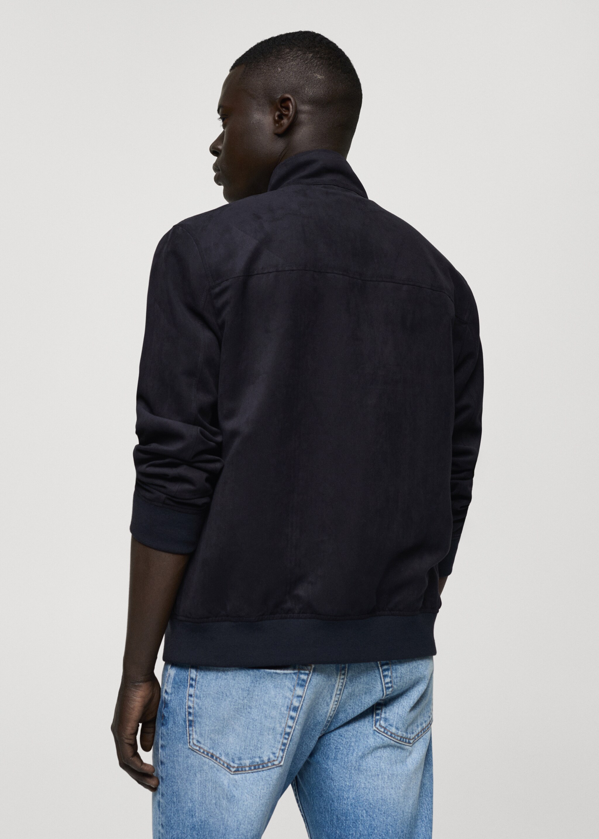 Blouson imitation daim fermeture Éclair - Verso de l’article