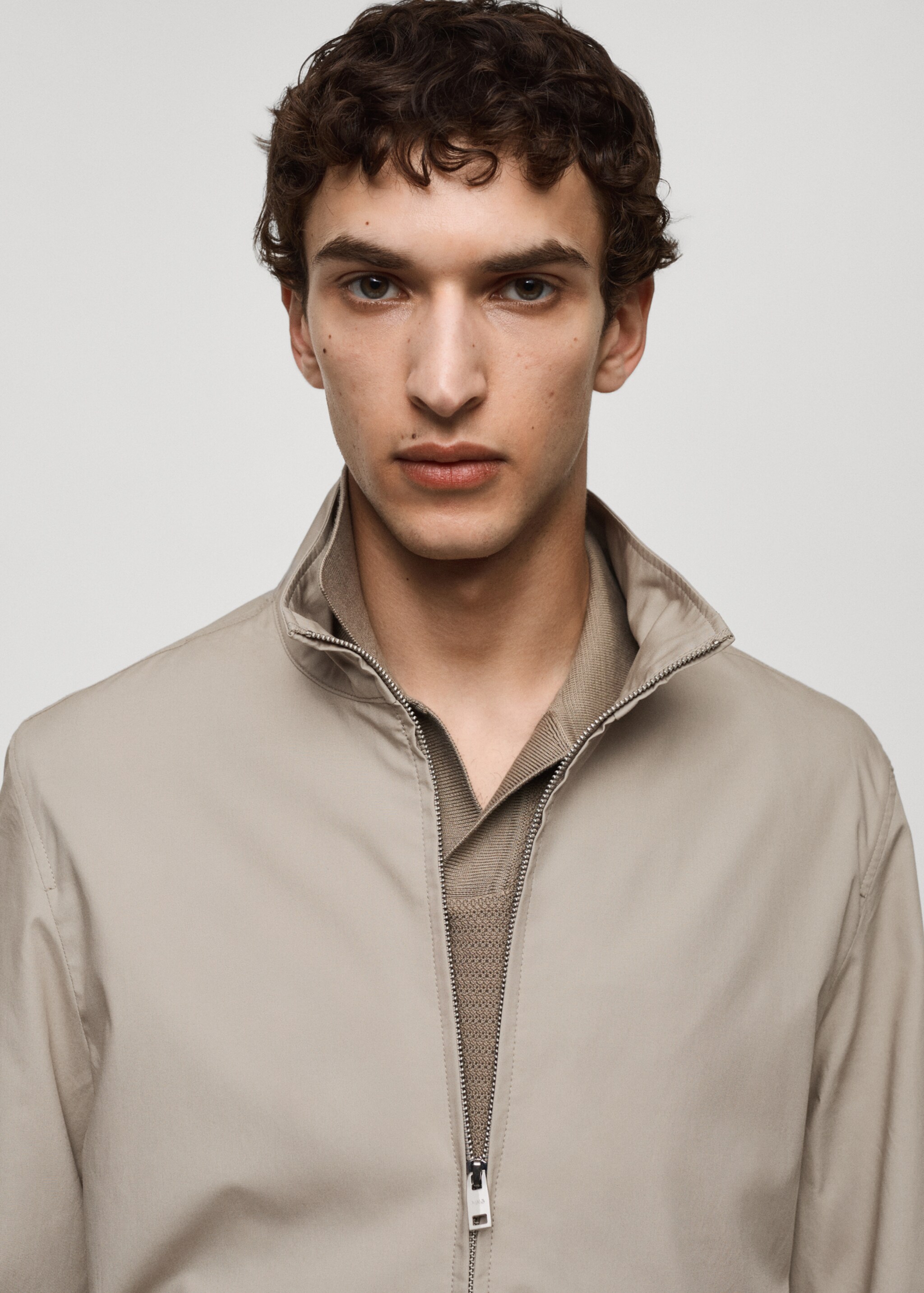 Veste Lyocell fermeture Éclair - Détail de l'article 1, Gris. Ref: 77042534-00.